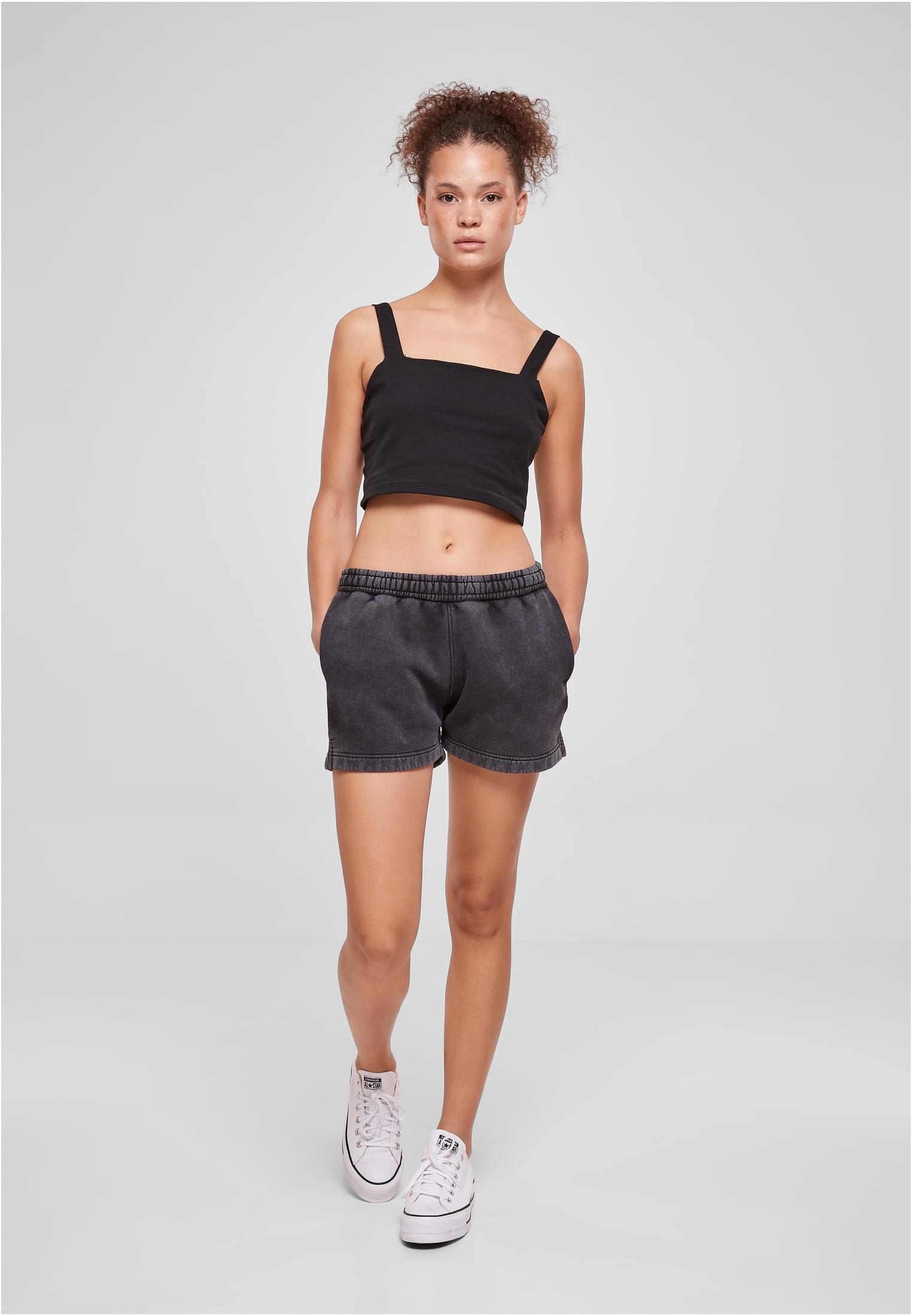 Ladies Stone Washed Shorts black 3XL - variant image 4