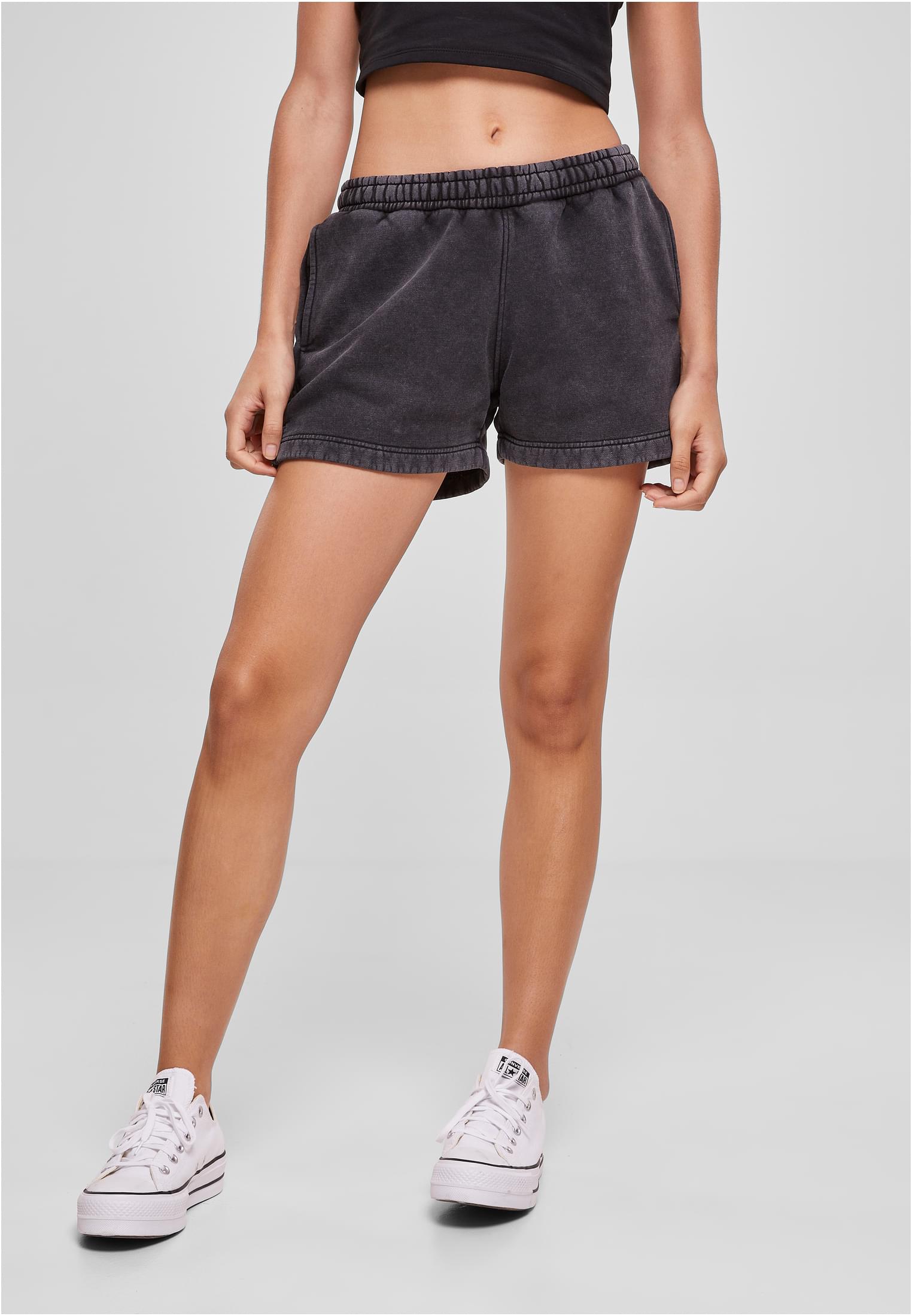 Ladies Stone Washed Shorts black 3XL - alternate variant 1