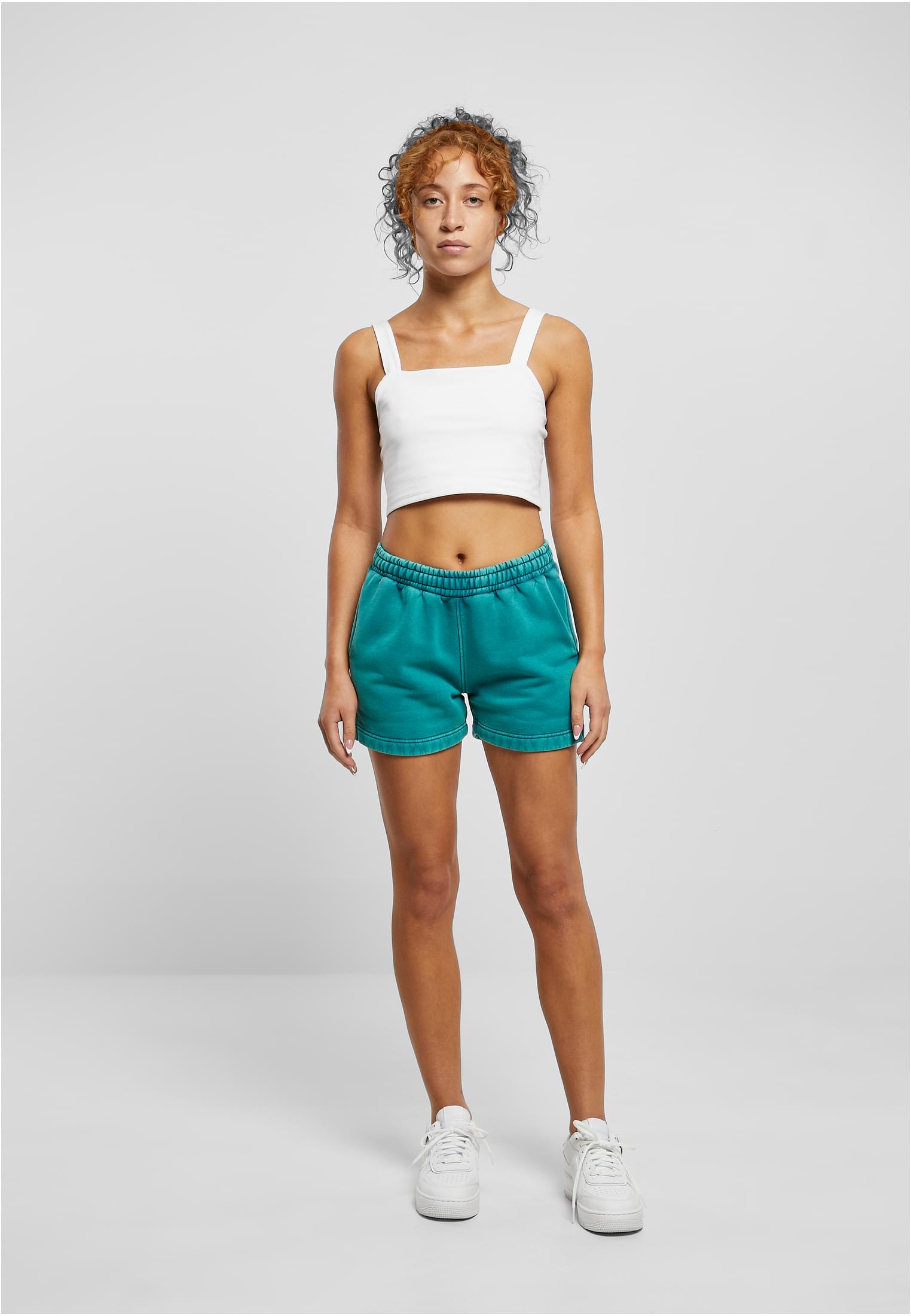 Ladies Stone Washed Shorts watergreen 3XL - variant image 4