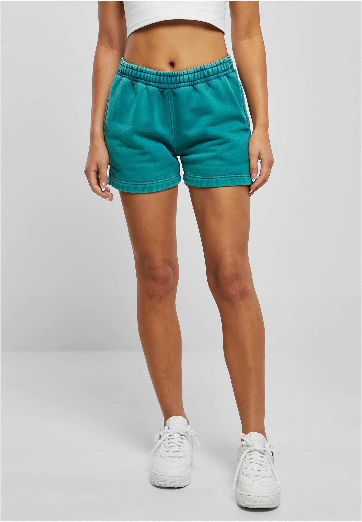 Ladies Stone Washed Shorts watergreen 3XL - alternate variant 2