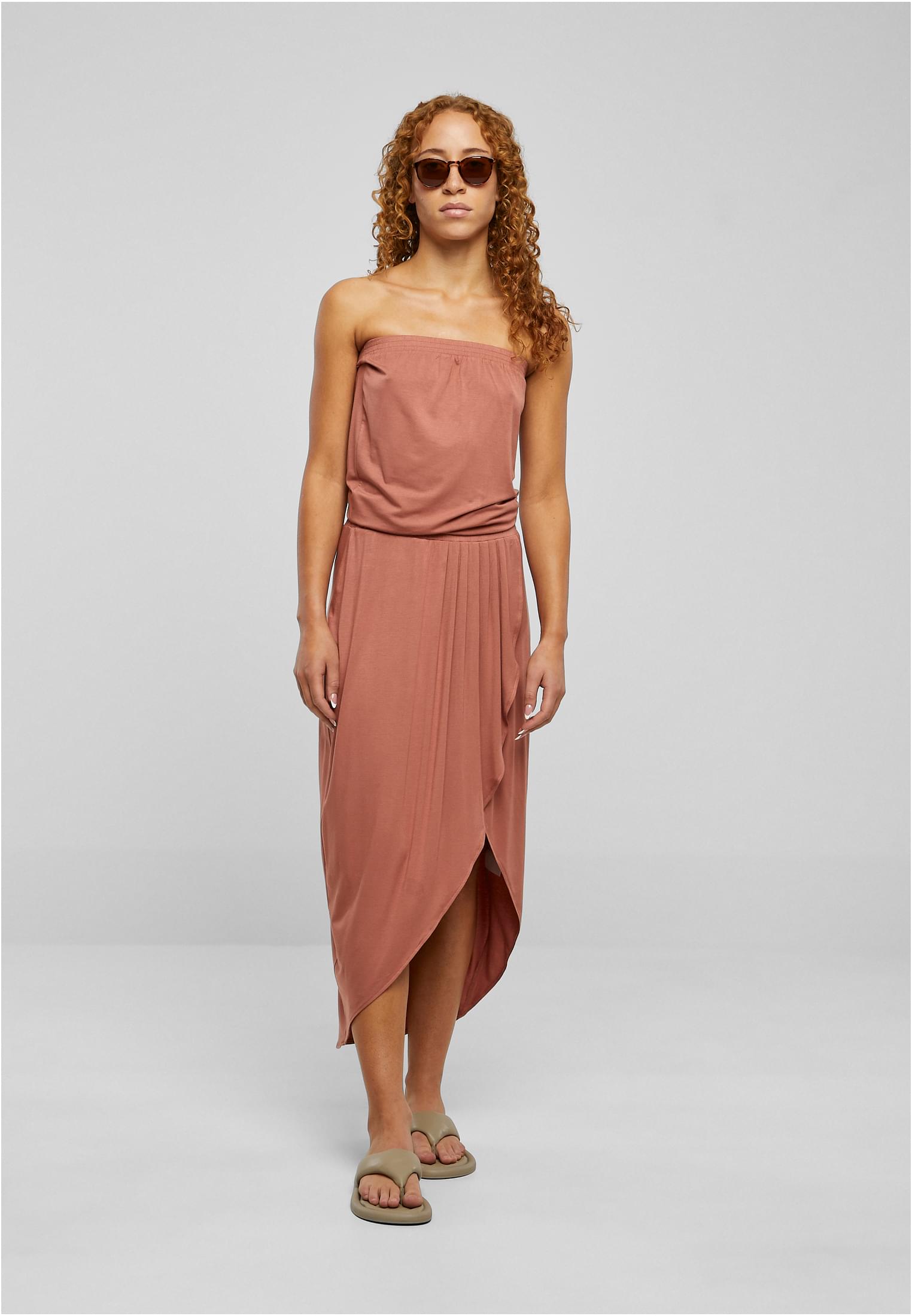 Ladies Viscose Bandeau Dress terracotta 3XL - variant image 4