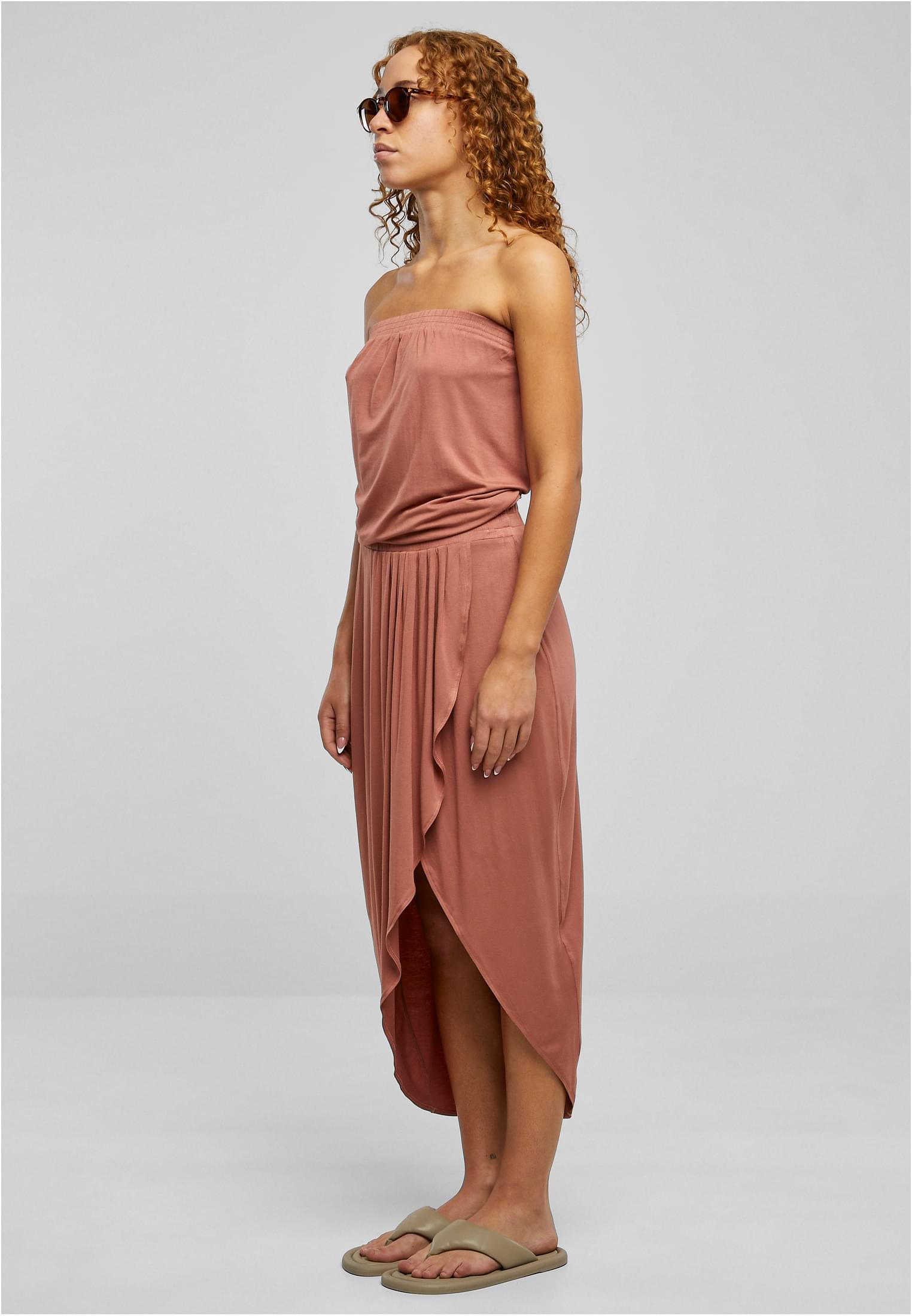 Ladies Viscose Bandeau Dress terracotta 3XL - variant image 1