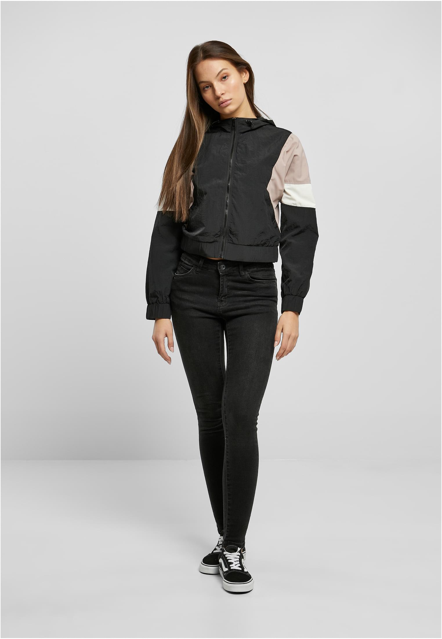 Ladies Short 3-Tone Crinkle Jacket black/duskrose/whitesand 3XL - variant image 4