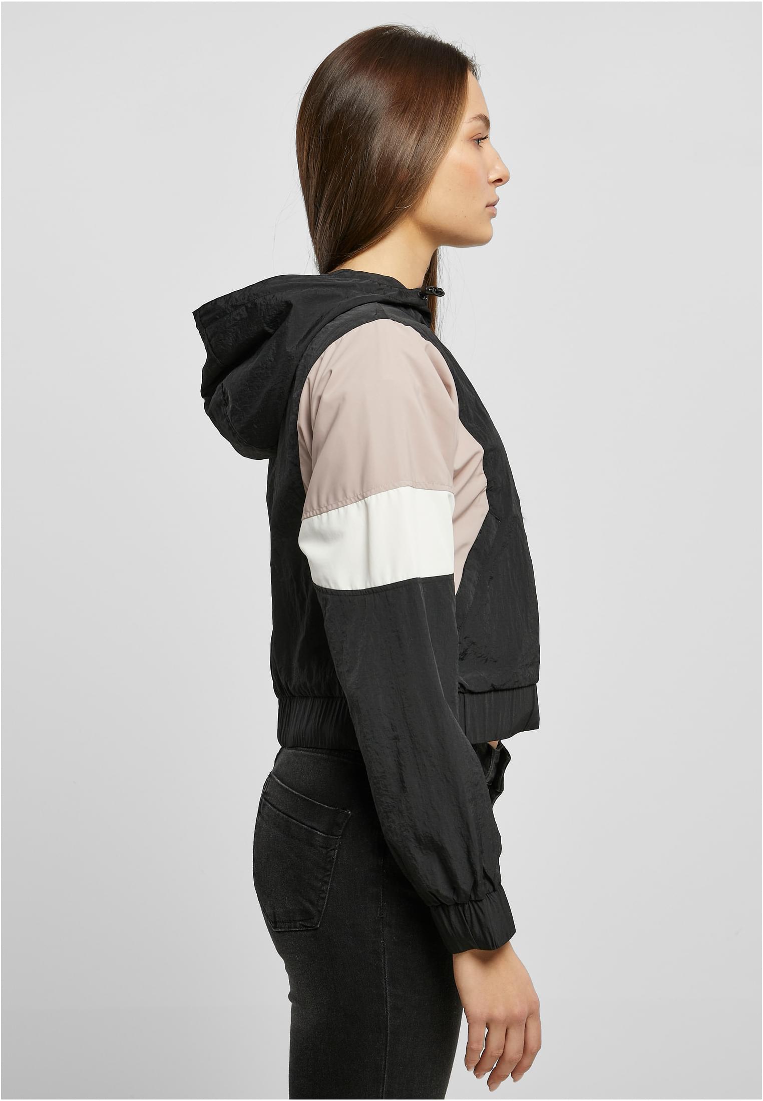 Ladies Short 3-Tone Crinkle Jacket black/duskrose/whitesand 3XL - variant image 3