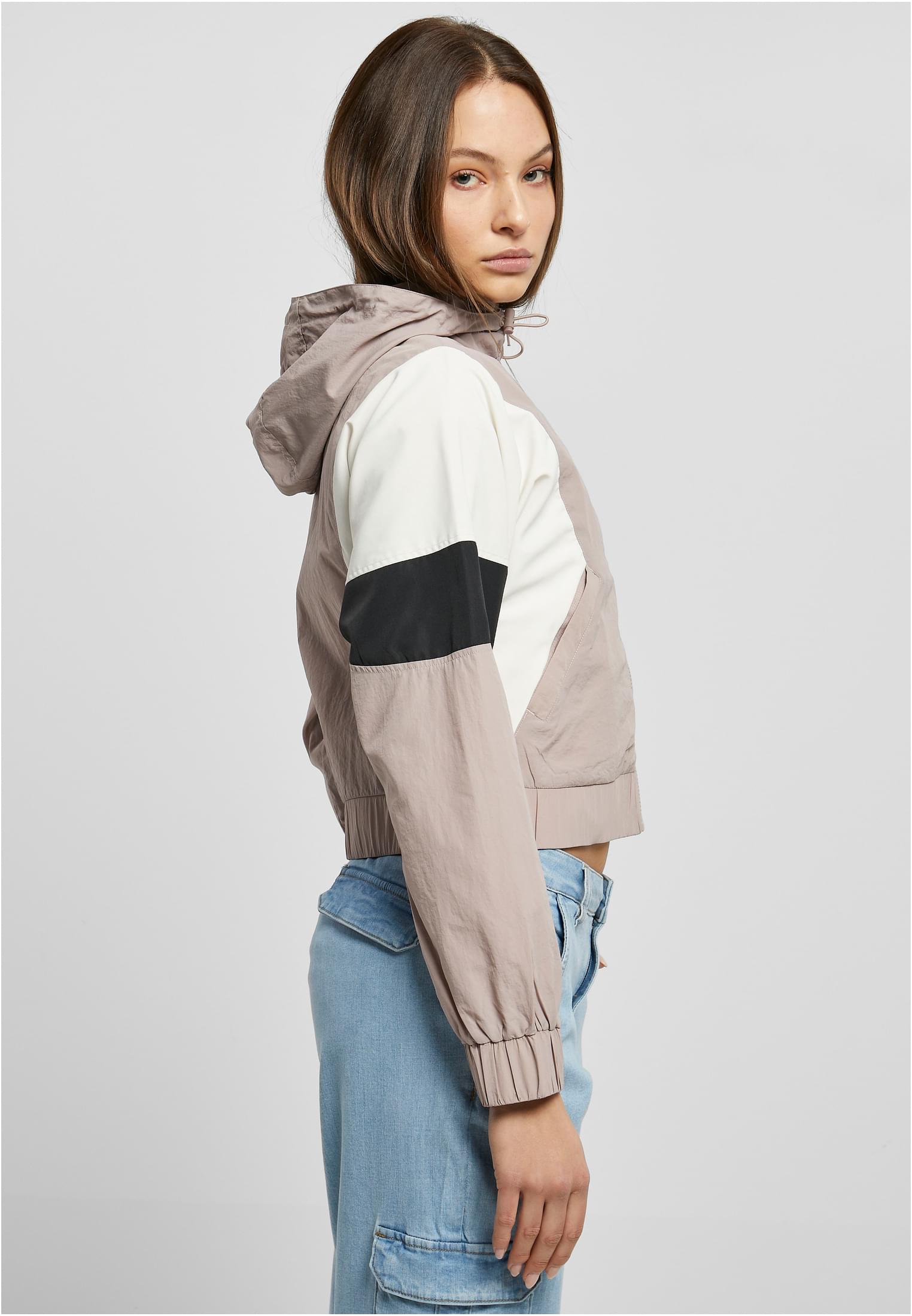 Ladies Short 3-Tone Crinkle Jacket duskrose/whitesand/black 3XL - variant image 3