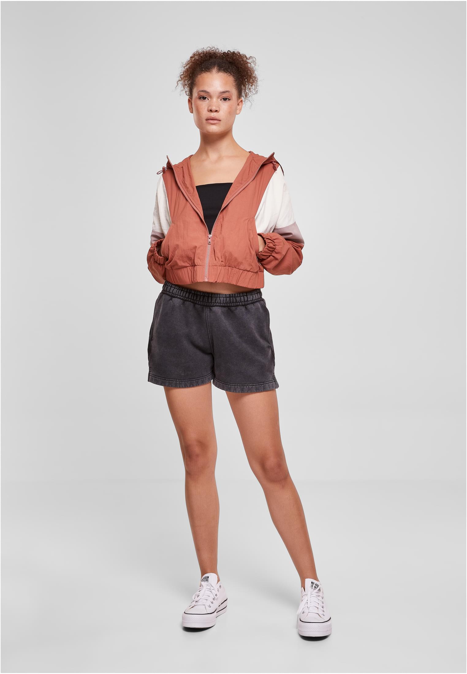 Ladies Short 3-Tone Crinkle Jacket terracotta/whitesand/duskrose 3XL - variant image 4