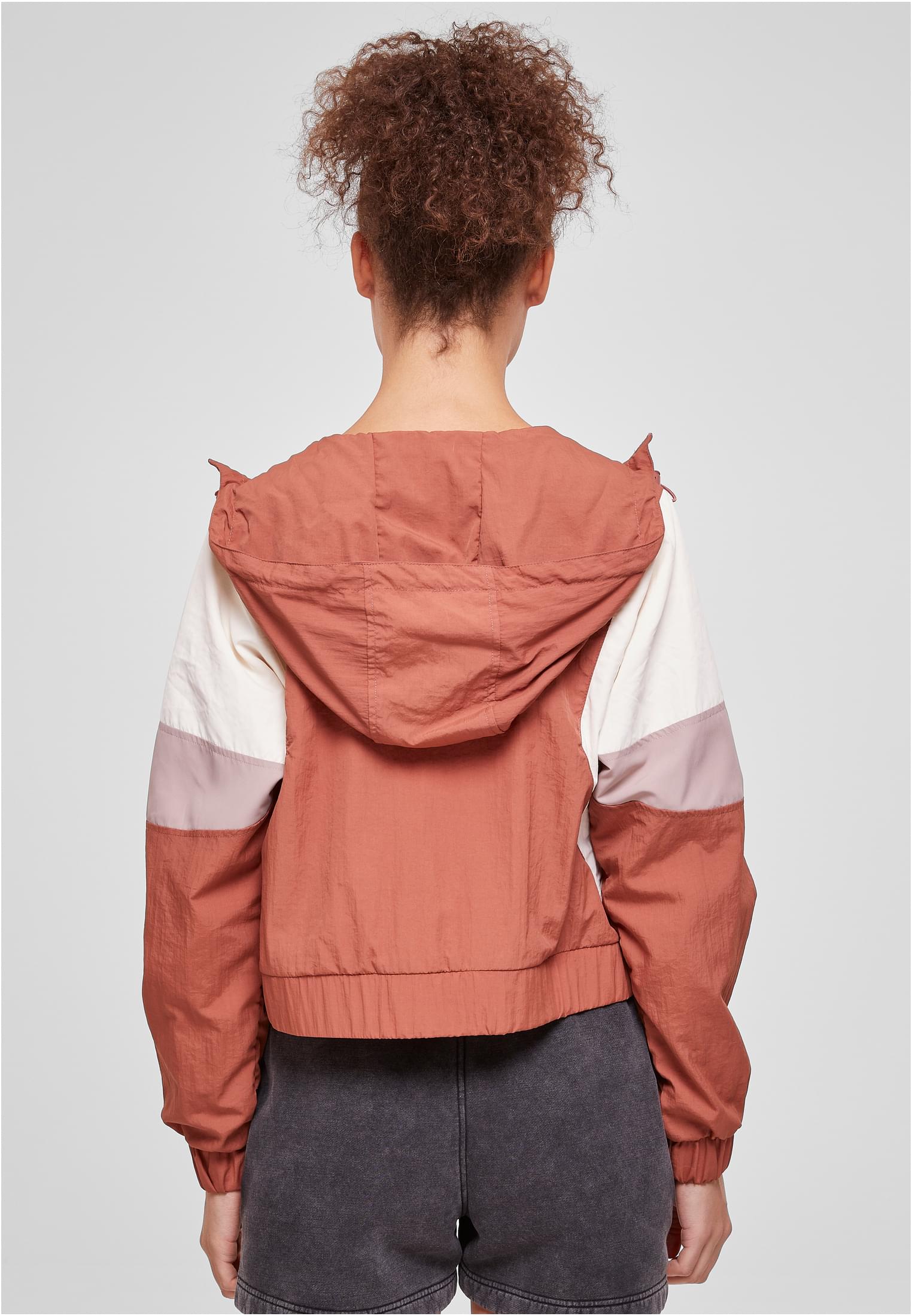 Ladies Short 3-Tone Crinkle Jacket terracotta/whitesand/duskrose 3XL - variant image 2