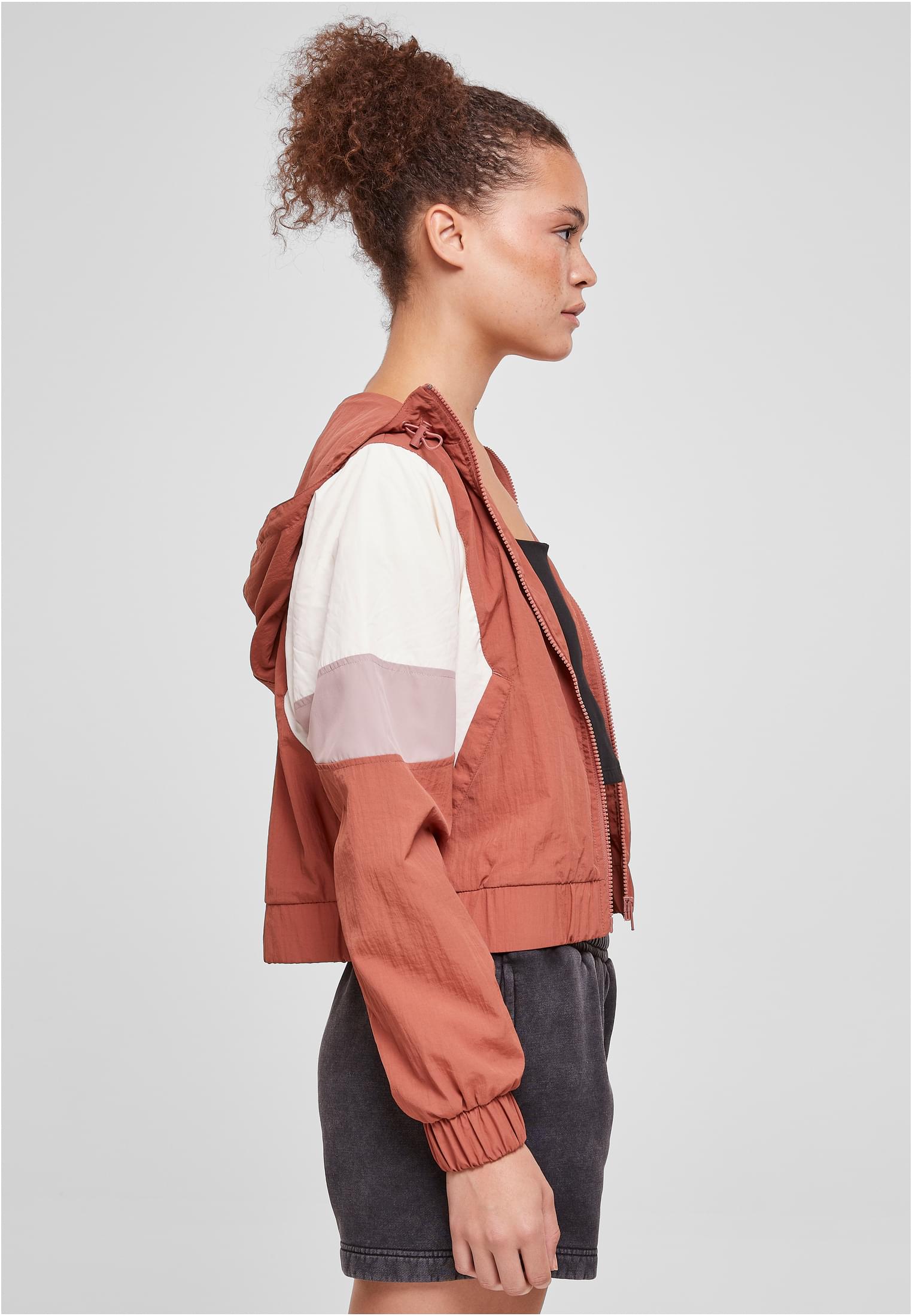 Ladies Short 3-Tone Crinkle Jacket terracotta/whitesand/duskrose 3XL - variant image 3