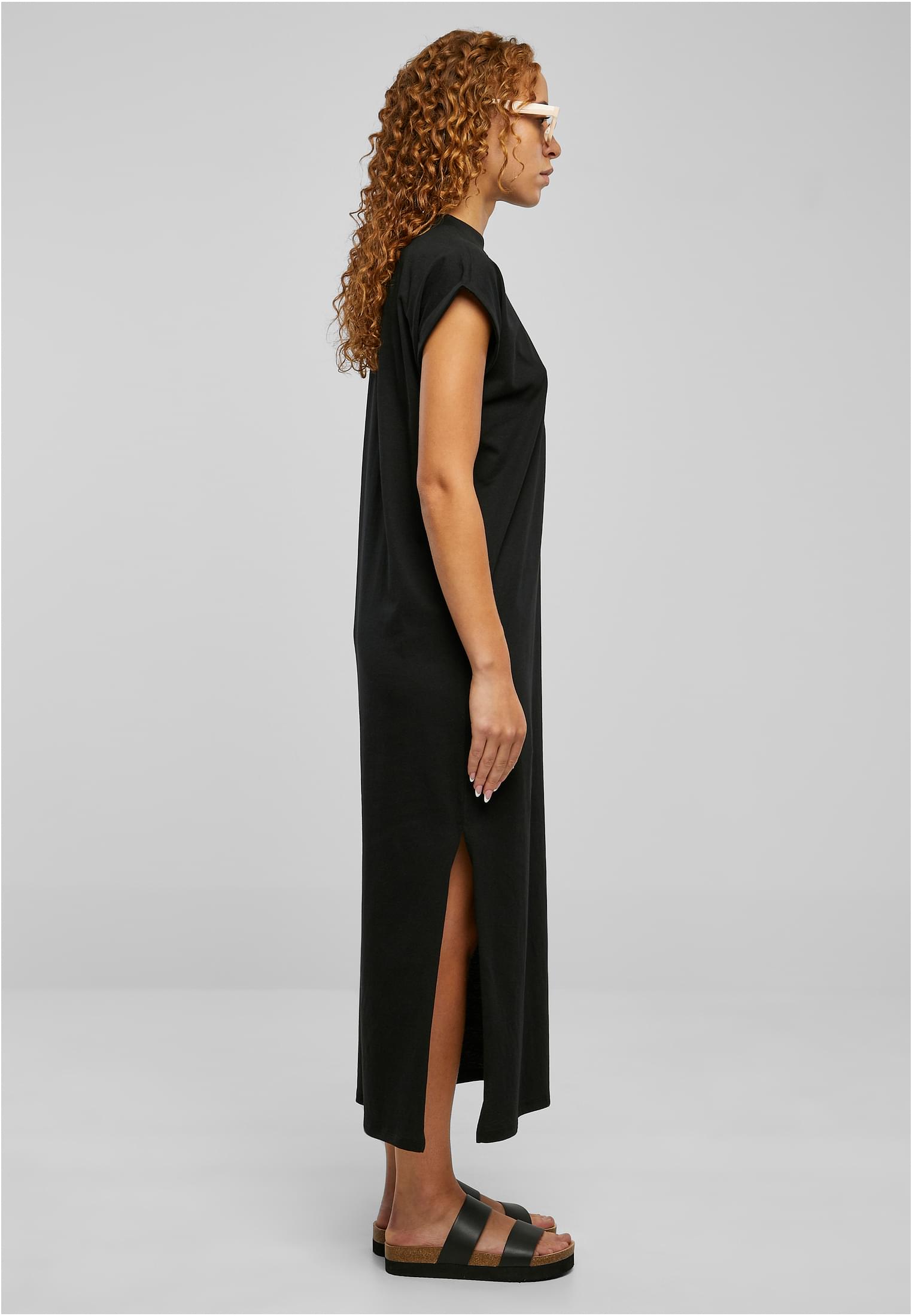 Ladies Long Extended Shoulder Dress black 3XL - variant image 3
