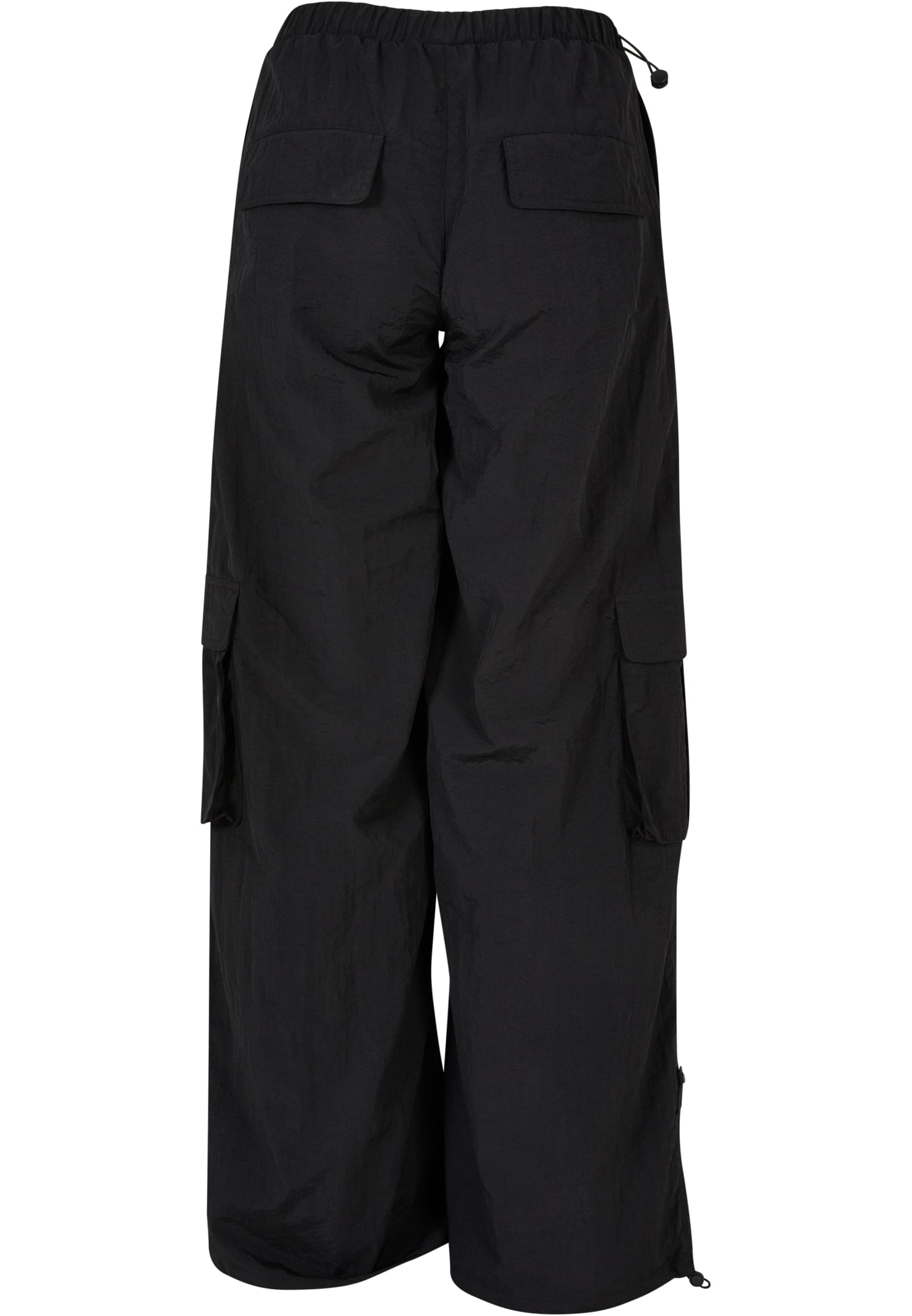 Mujeres pantalones de nailon arrugado anchos negros 3XL
 - variant image 7