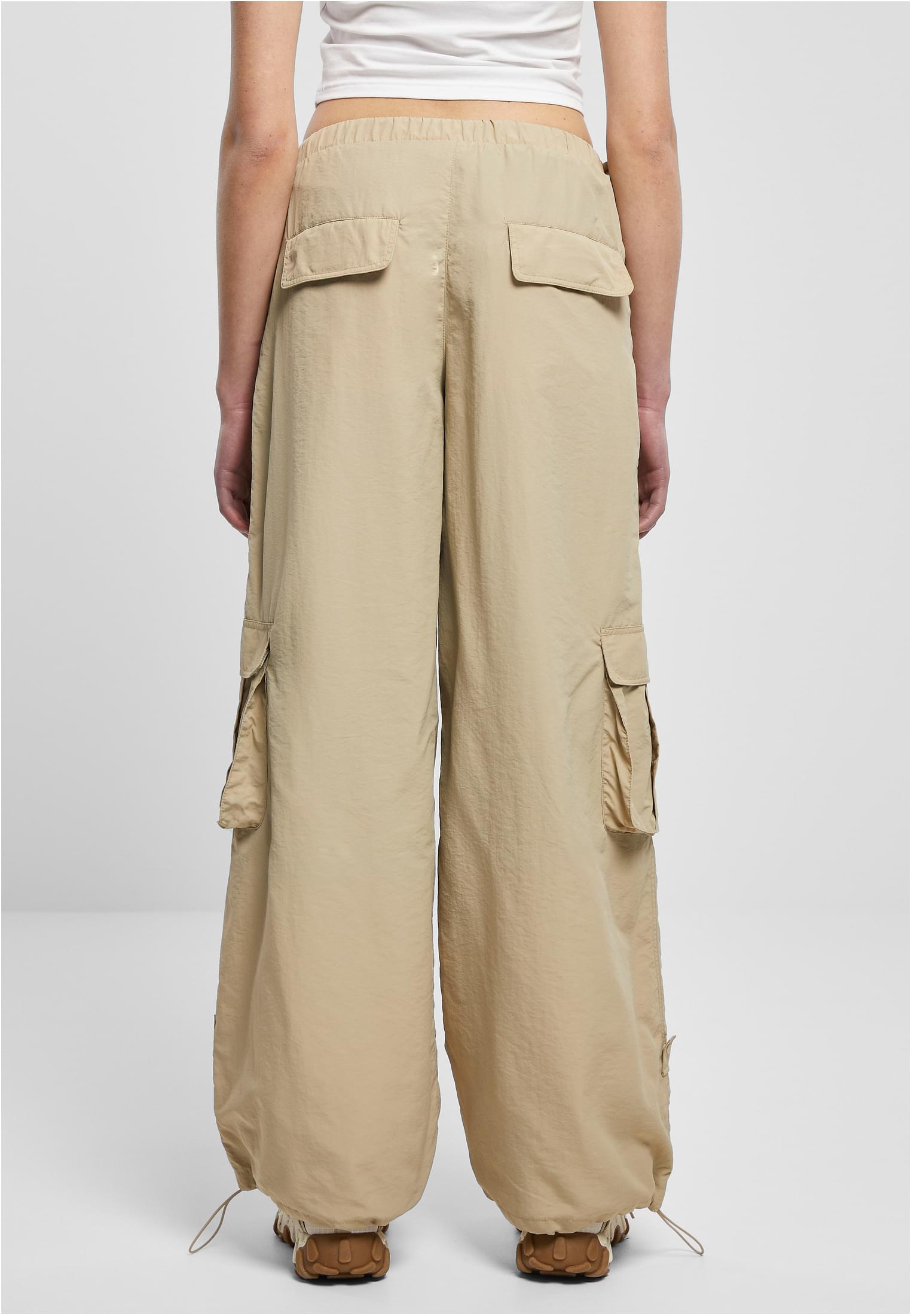 Ladies Wide Crinkle Nylon Cargo Pants concrete 3XL - variant image 2