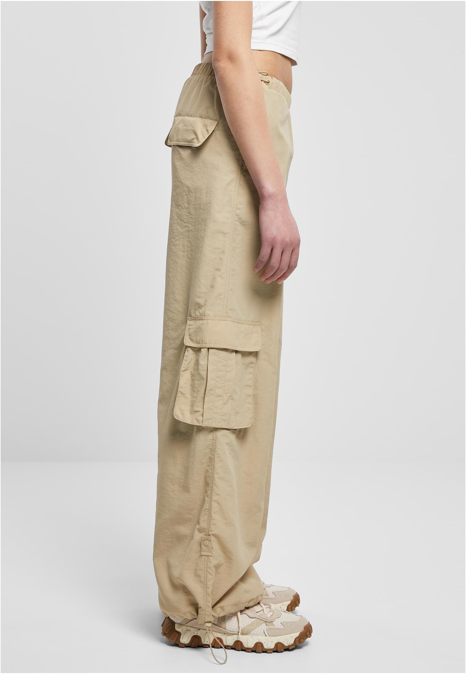 Ladies Wide Crinkle Nylon Cargo Pants concrete 3XL - variant image 3