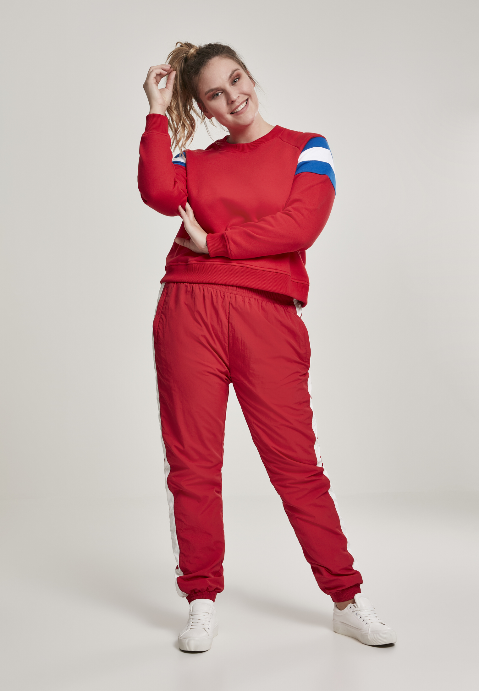 Manches femmes Étoffe rayée Étoffe rouge vif/bleu vif/blanc 3XL
 - variant image 5