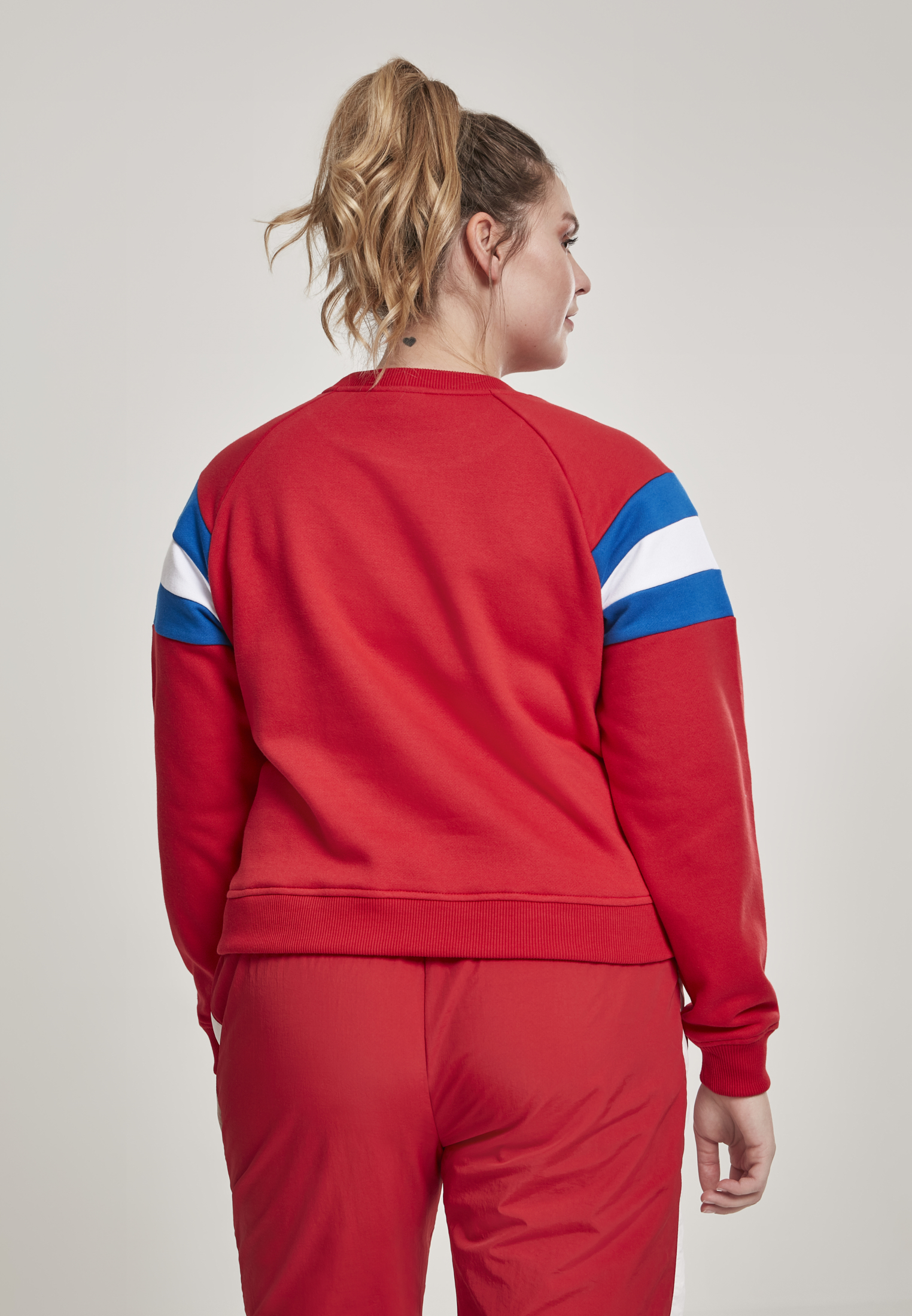 Manches femmes Étoffe rayée Étoffe rouge vif/bleu vif/blanc 3XL
 - variant image 2