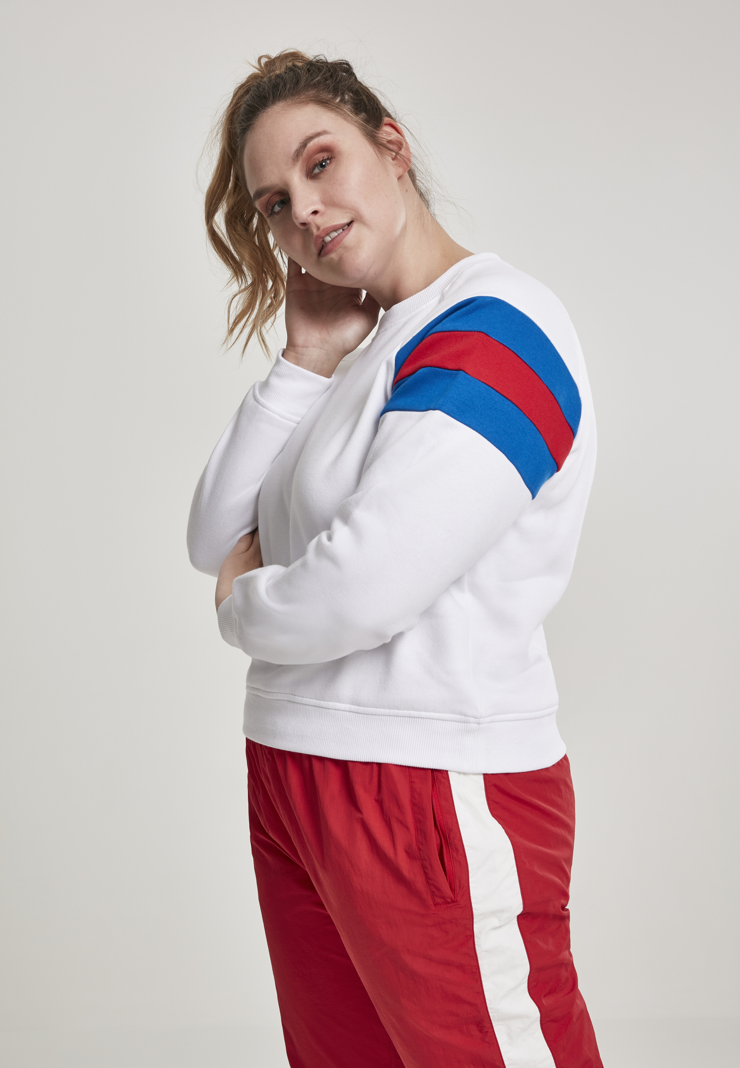 Manches femmes Rayures Équipier blanc/bleu vif/rouge vif 3XL
 - variant image 1