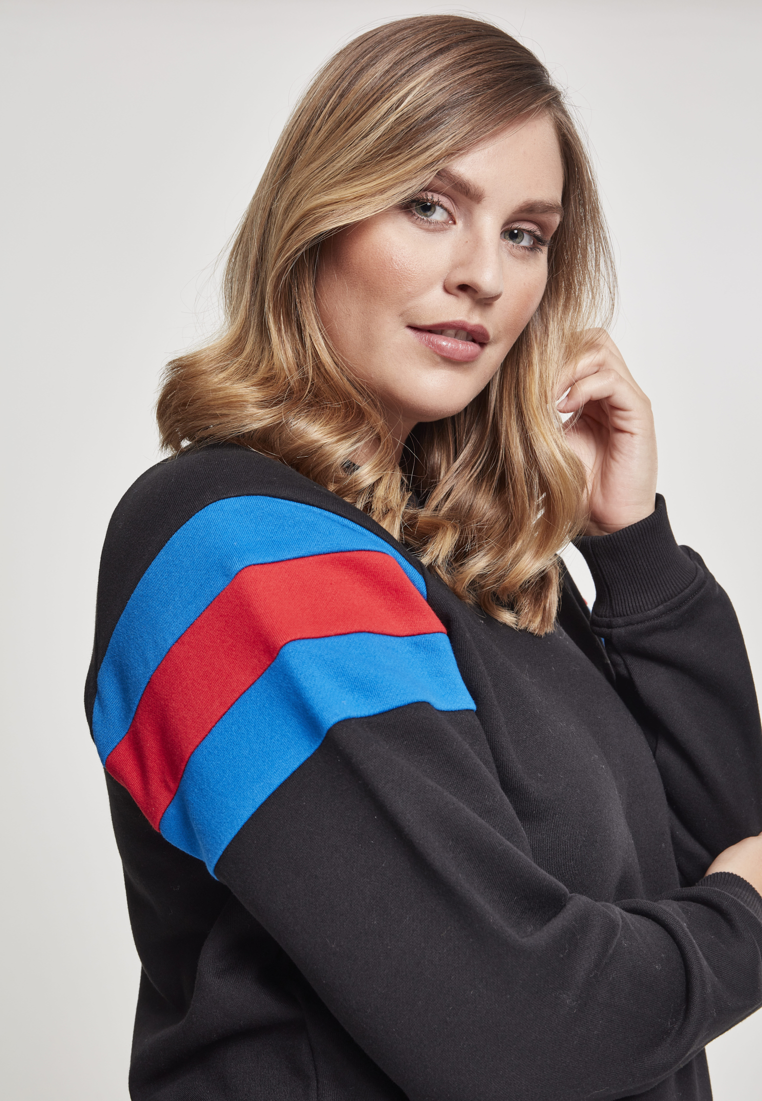 Manches femmes rayures rangée noire/bleu vif/rouge vif 3XL
 - variant image 5