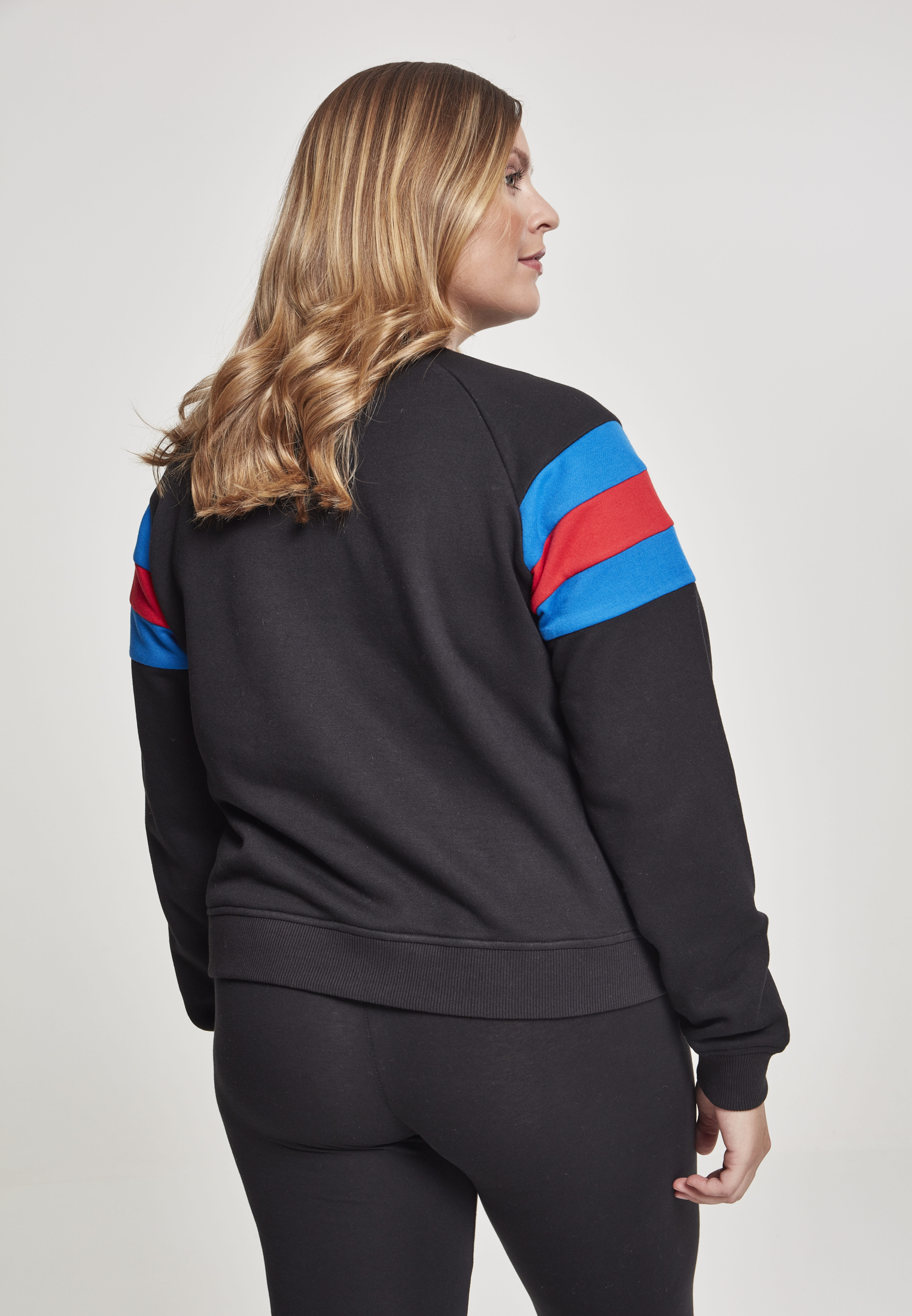 Manches femmes rayures rangée noire/bleu vif/rouge vif 3XL
 - variant image 2