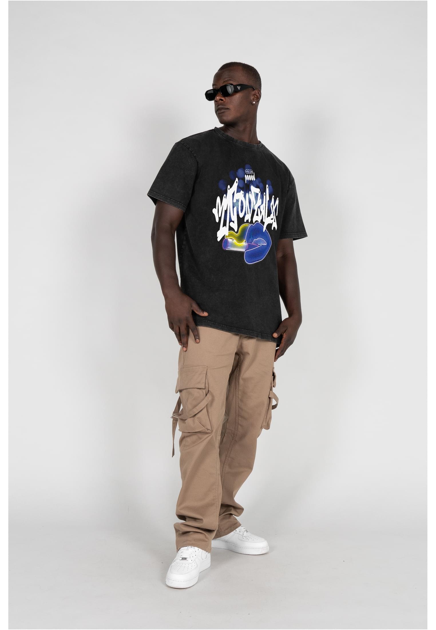 Kiss x Heavy Oversized Tee Acid Washed black 3XL - variant image 2