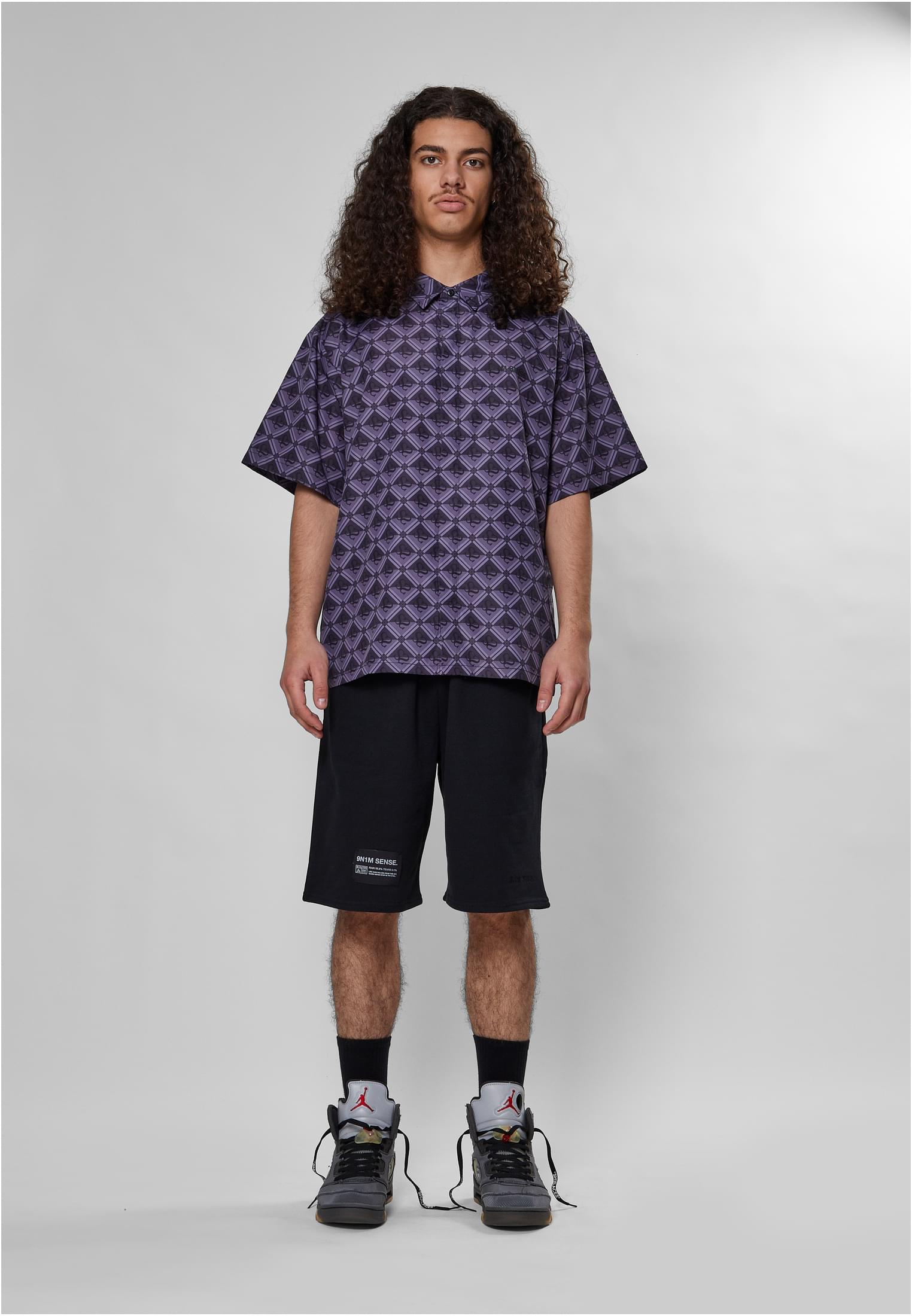 Sense All Over Monogram Print Shirt black L - variant image 4