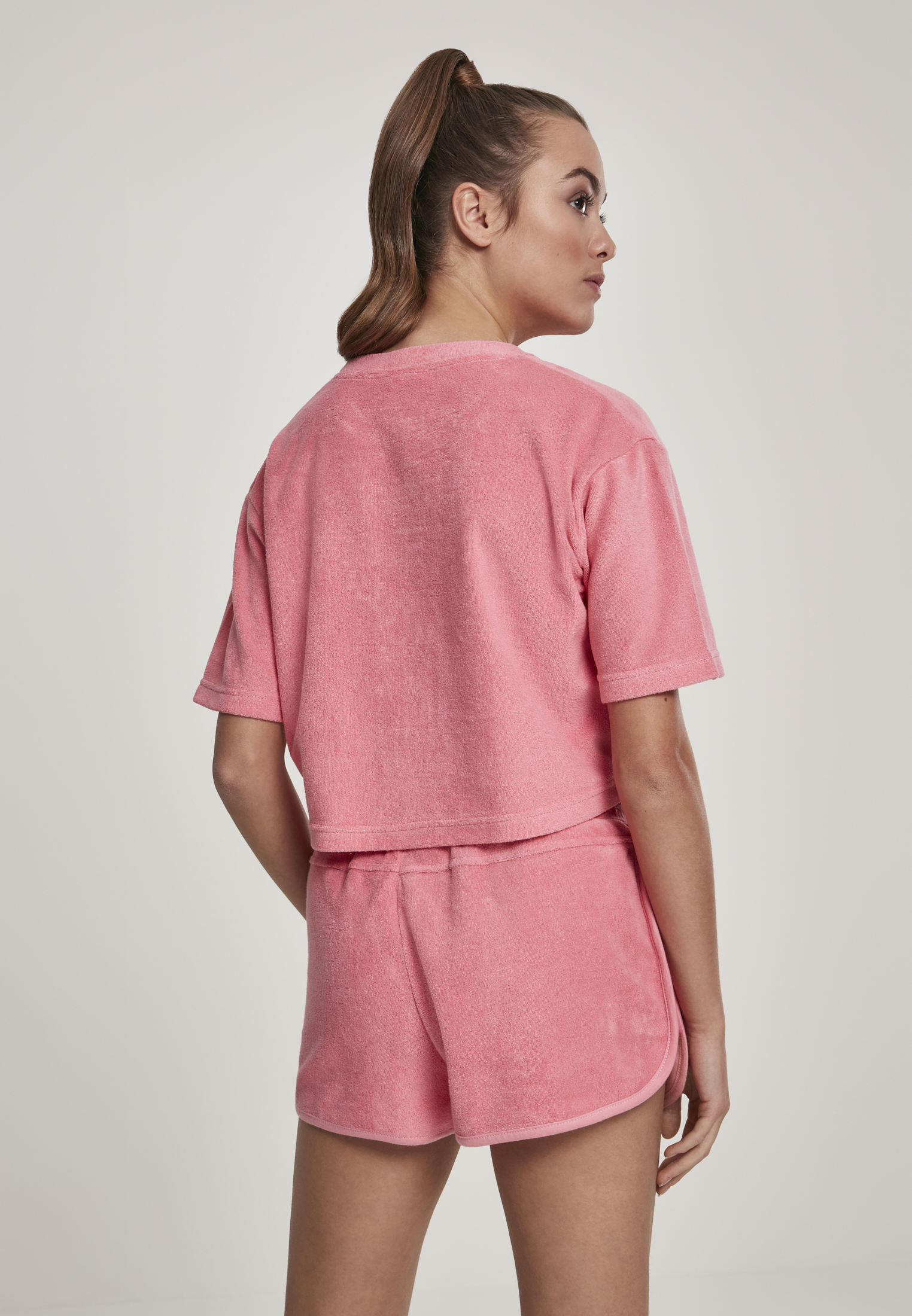 Ladies Short Towel Tee pinkgrapefruit L - variant image 1