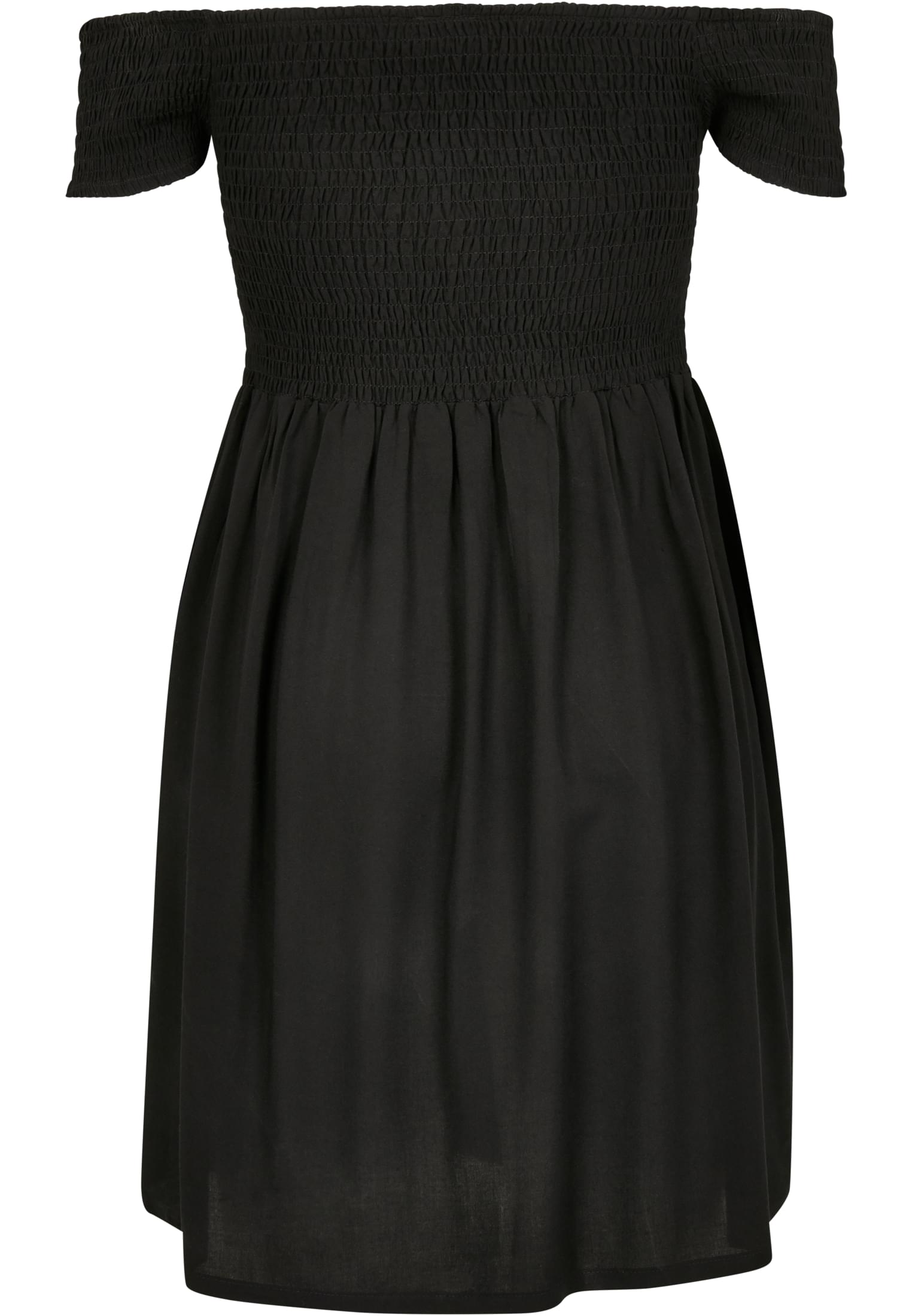 Ladies Smoked Off Shoulder Dress black 3XL - variant image 1