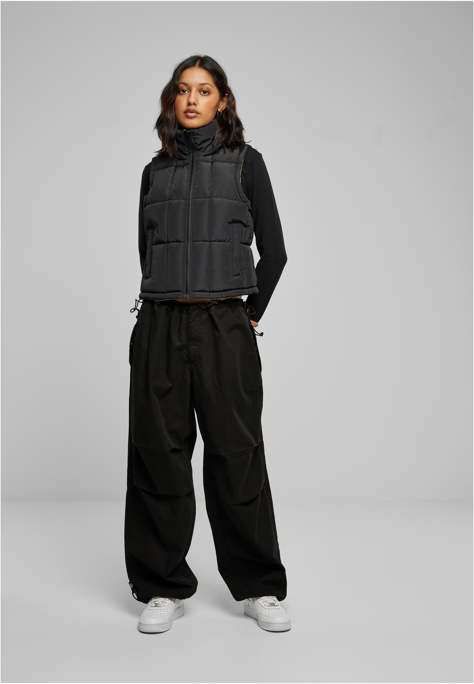 Ladies Reversible Cropped Puffer Vest black/frozenyellow 3XL - variant image 4