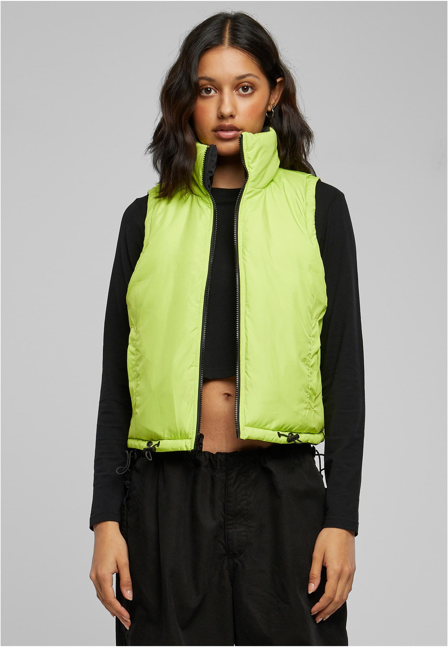 Ladies Reversible Cropped Puffer Vest black/frozenyellow 3XL - variant image 5