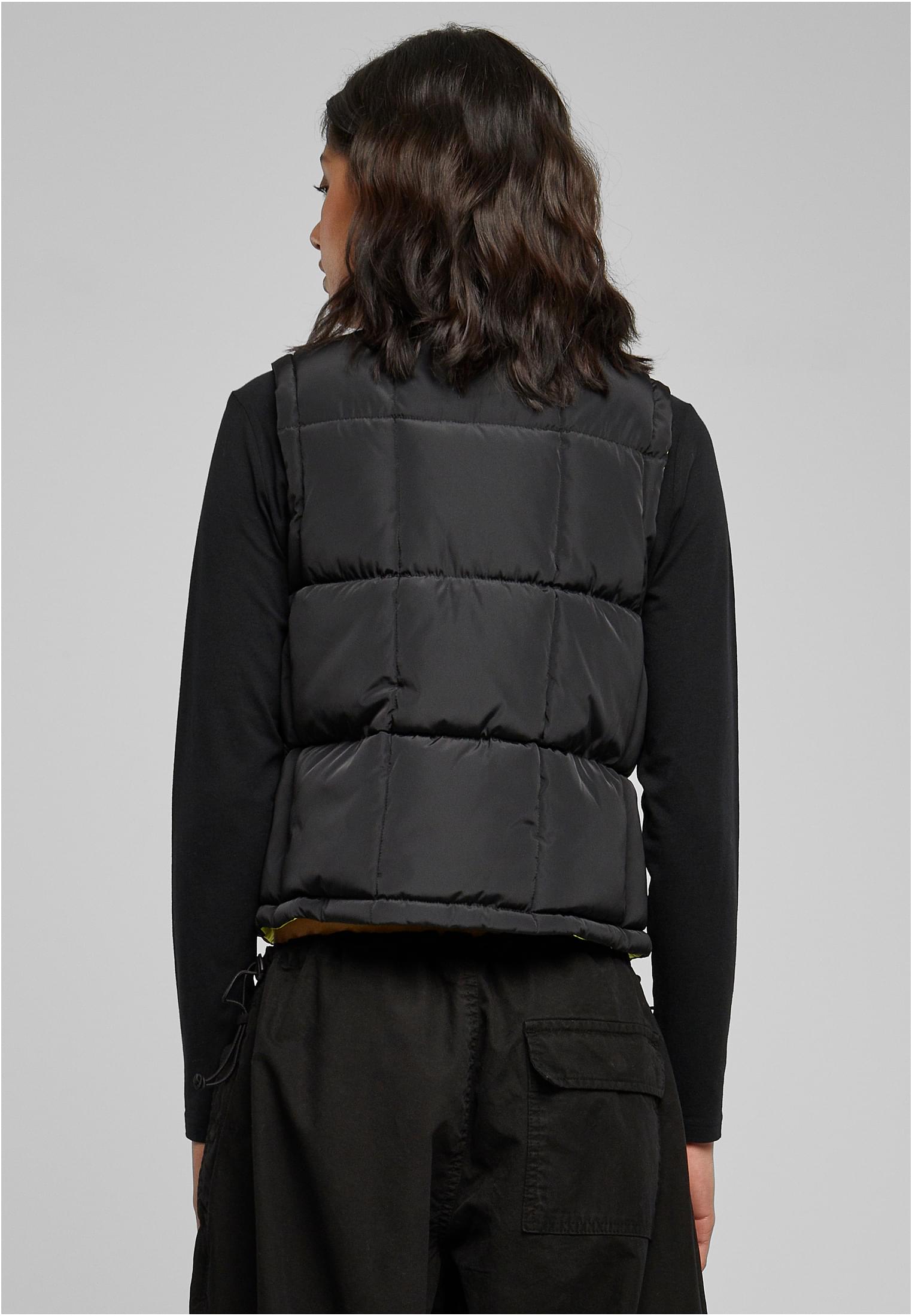 Ladies Reversible Cropped Puffer Vest black/frozenyellow 3XL - variant image 2