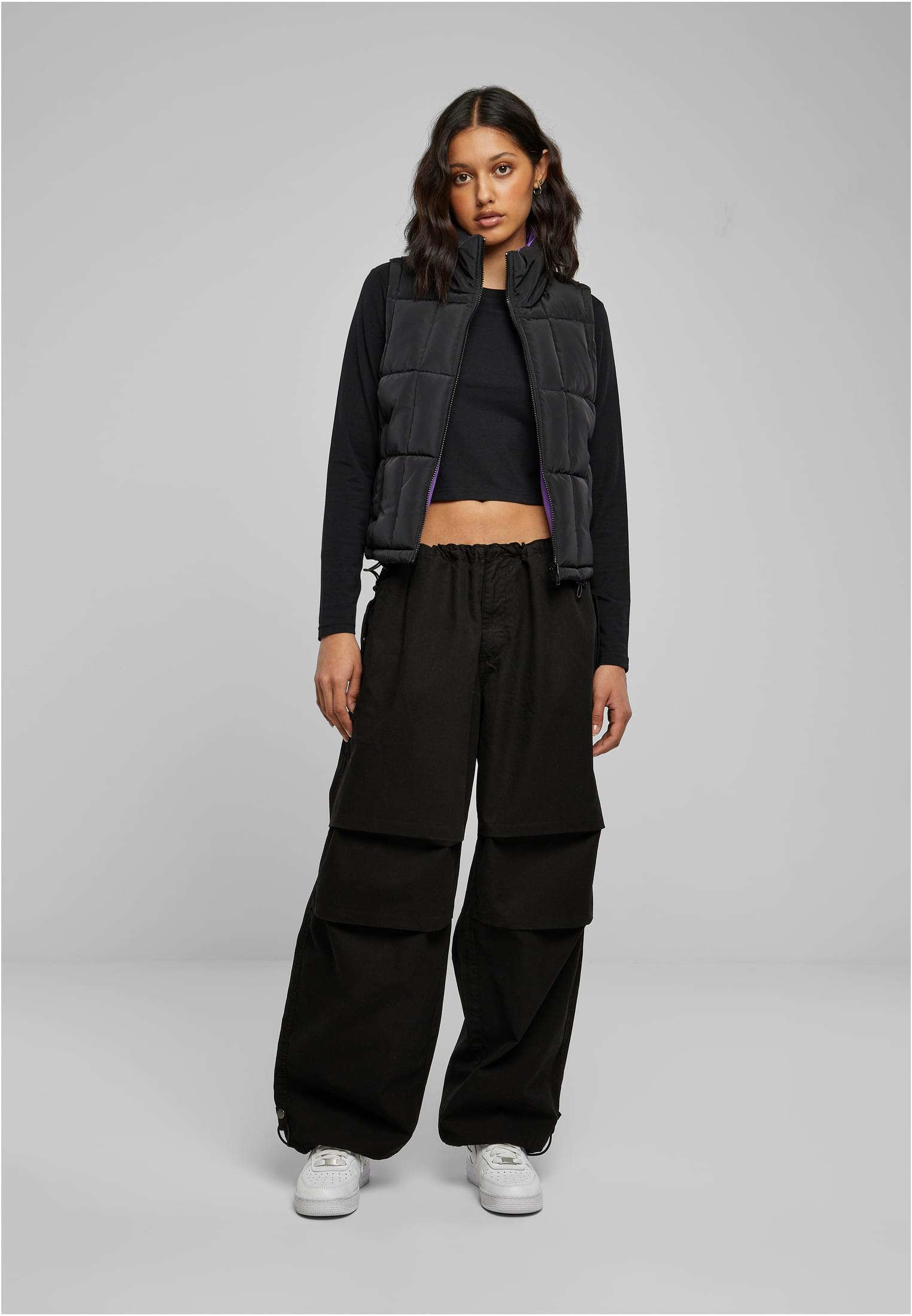 Ladies Reversible Cropped Puffer Vest black/realviolet 3XL - variant image 4
