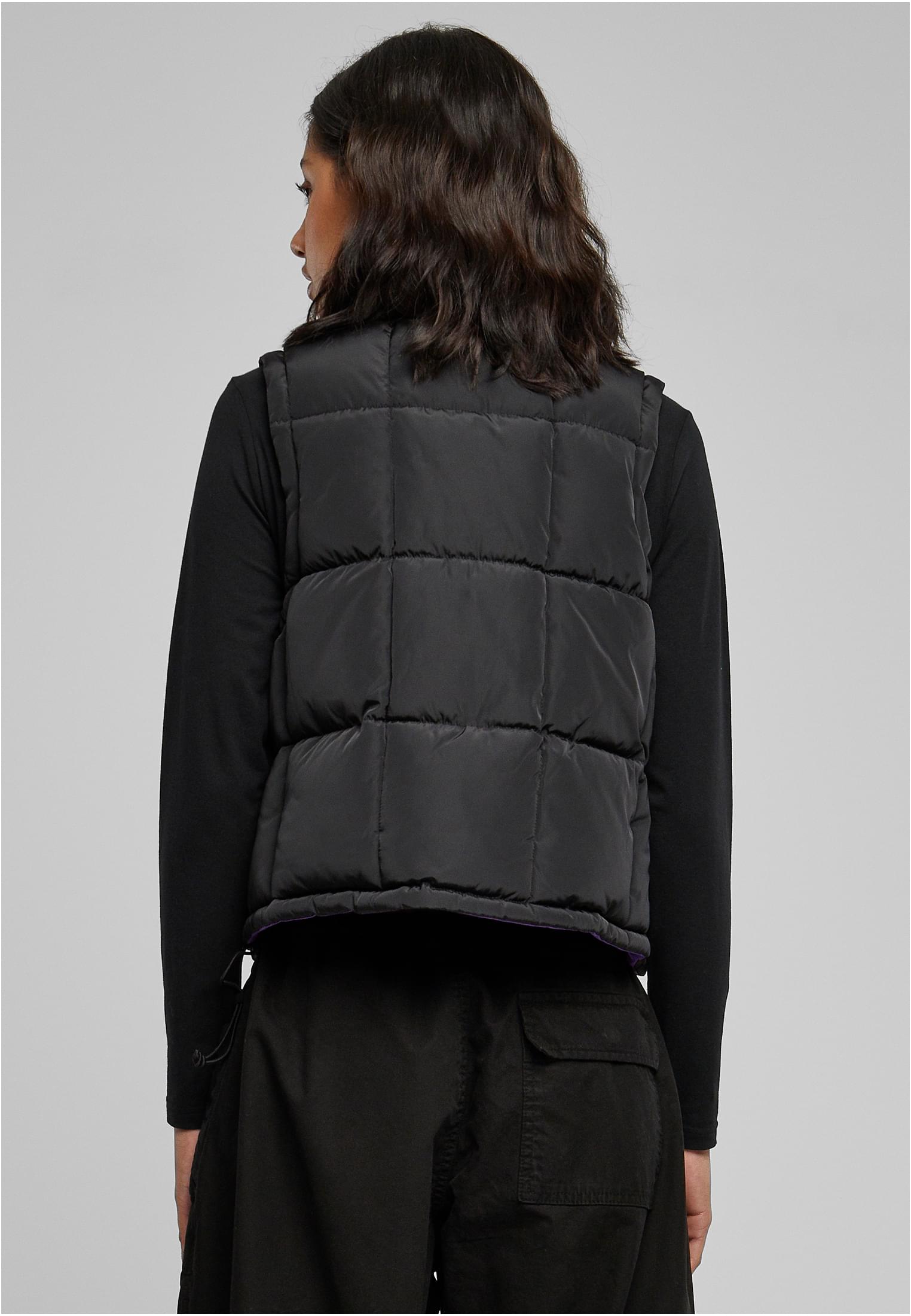 Ladies Reversible Cropped Puffer Vest black/realviolet 3XL - variant image 2