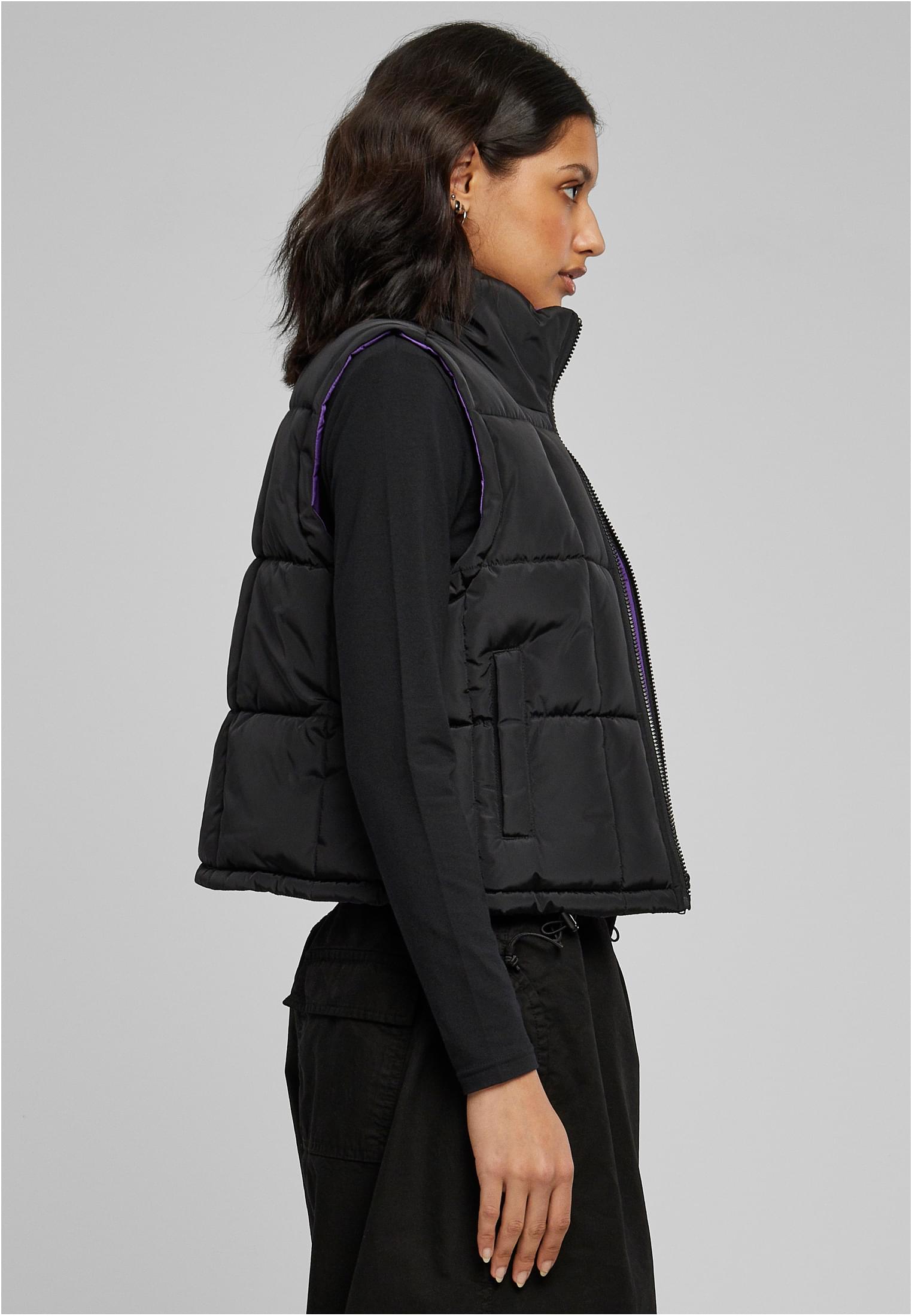 Ladies Reversible Cropped Puffer Vest black/realviolet 3XL - variant image 3
