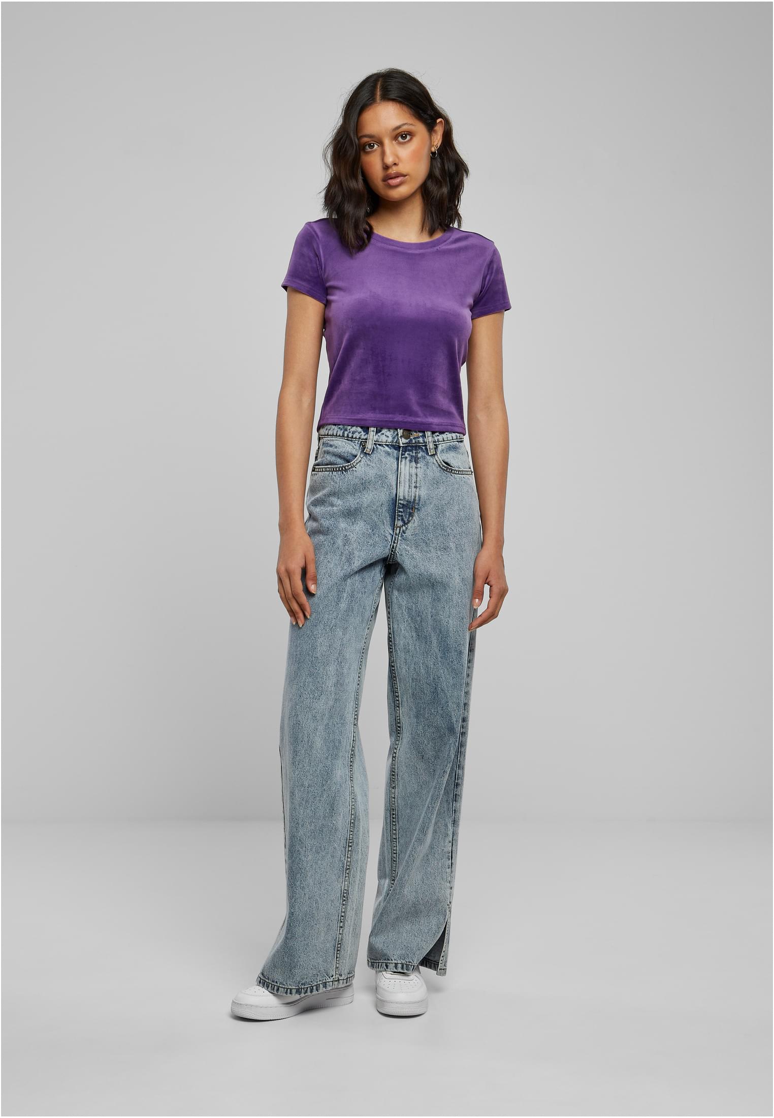 T-shirt en velours court pour femmes realviolet 3XL
 - variant image 4