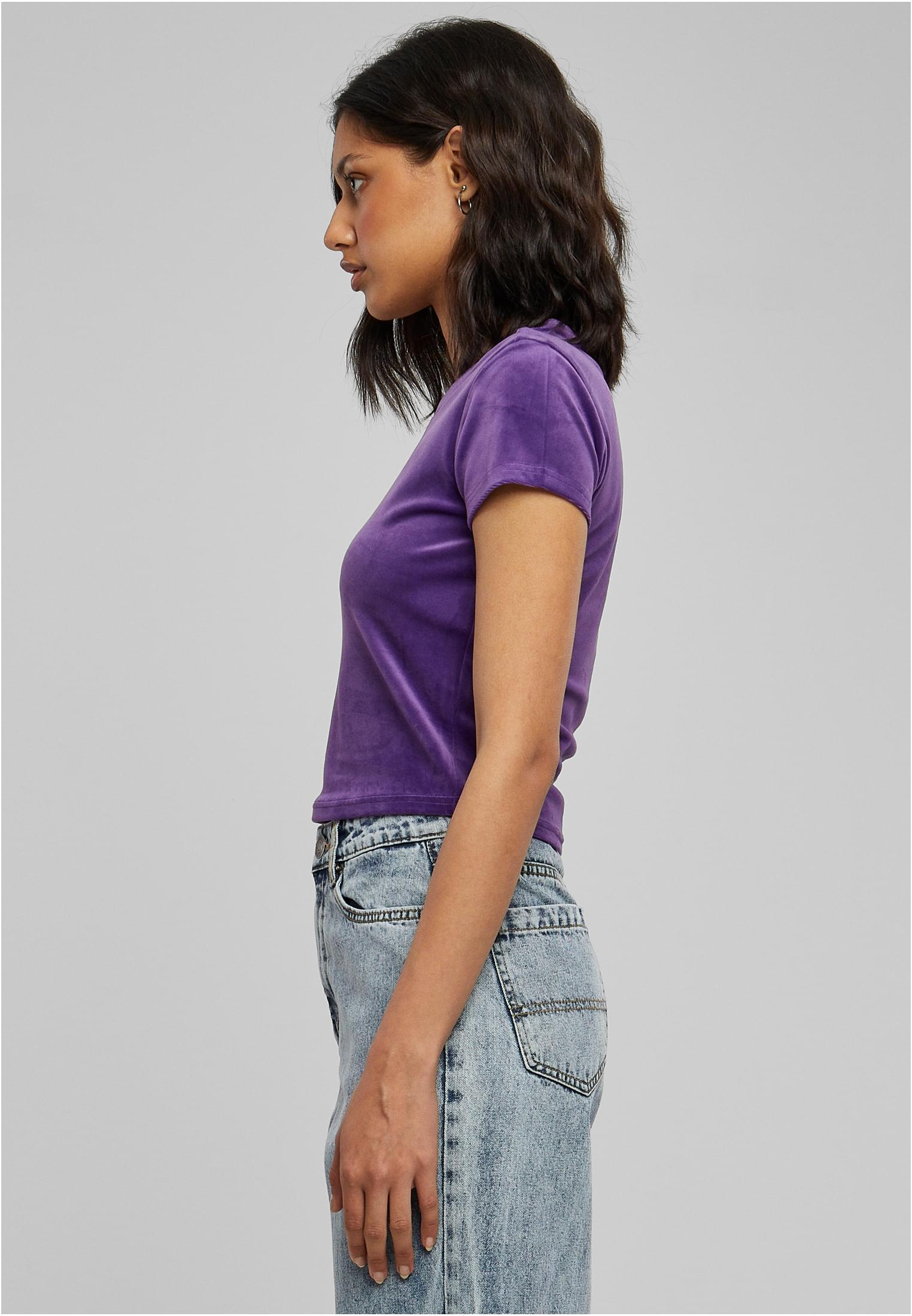 T-shirt en velours court pour femmes realviolet 3XL
 - variant image 1
