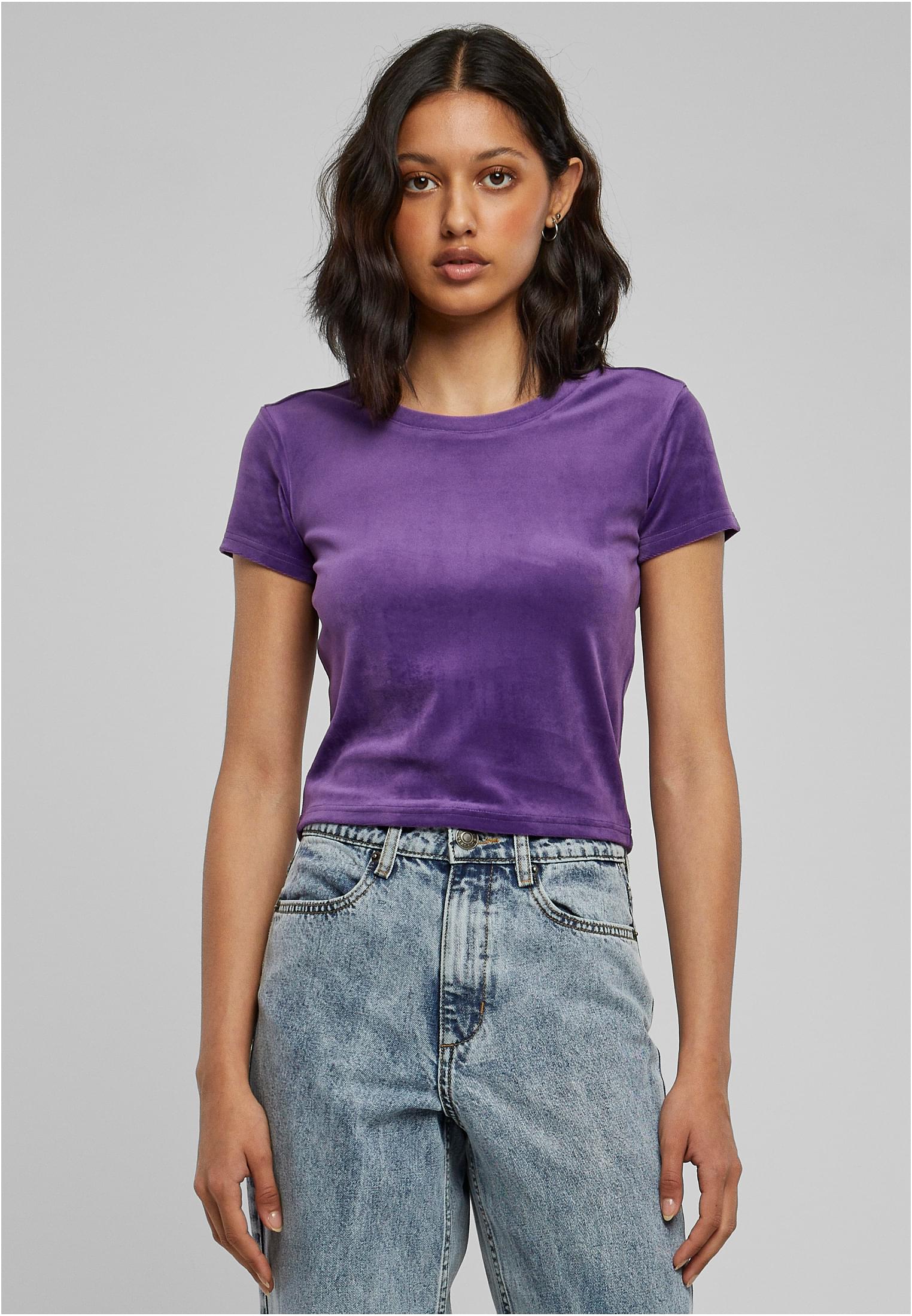 T-shirt en velours court pour femmes realviolet 3XL
 - alternate variant 2