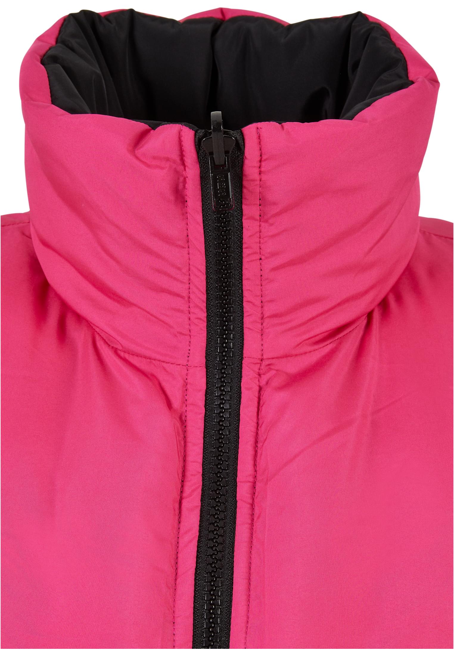 Ladies Reversible Cropped Puffer Vest black/fuchsia 3XL - variant image 12