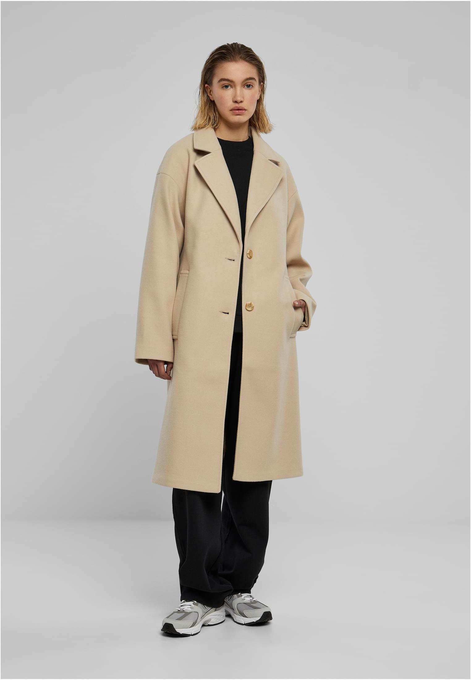 Ladies Oversized Long Coat wetsand 3XL - variant image 4