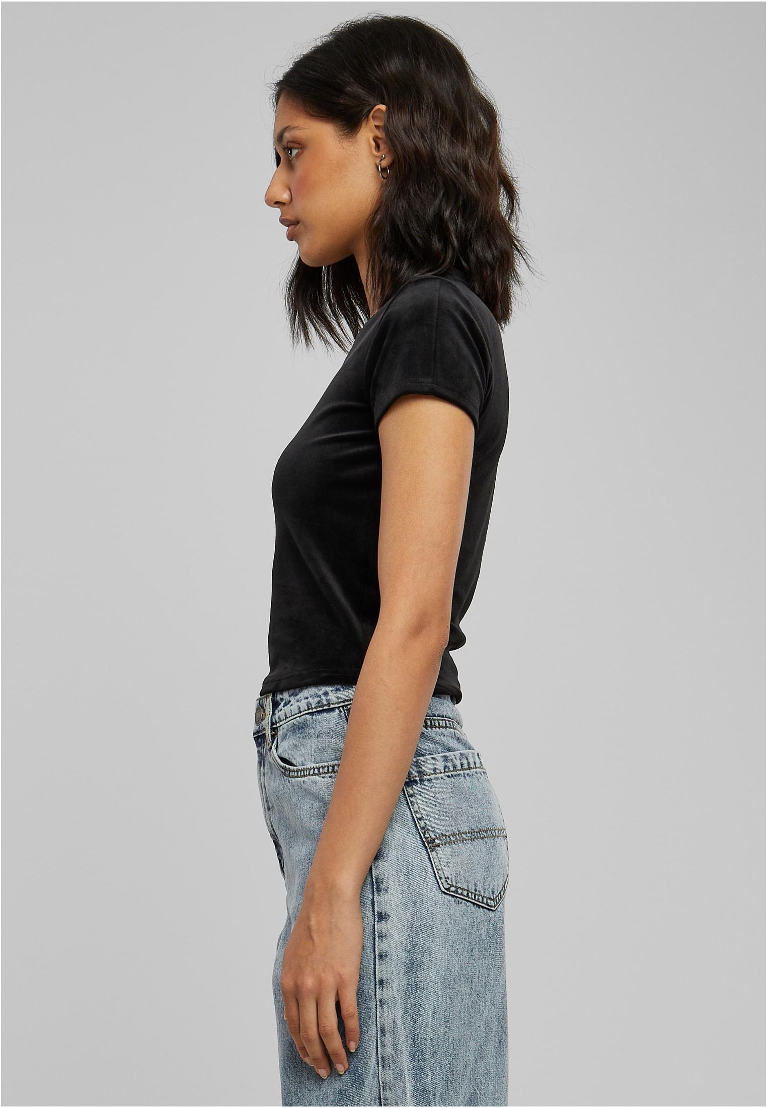 T-shirts en velours noirs pour femmes 3XL
 - variant image 1