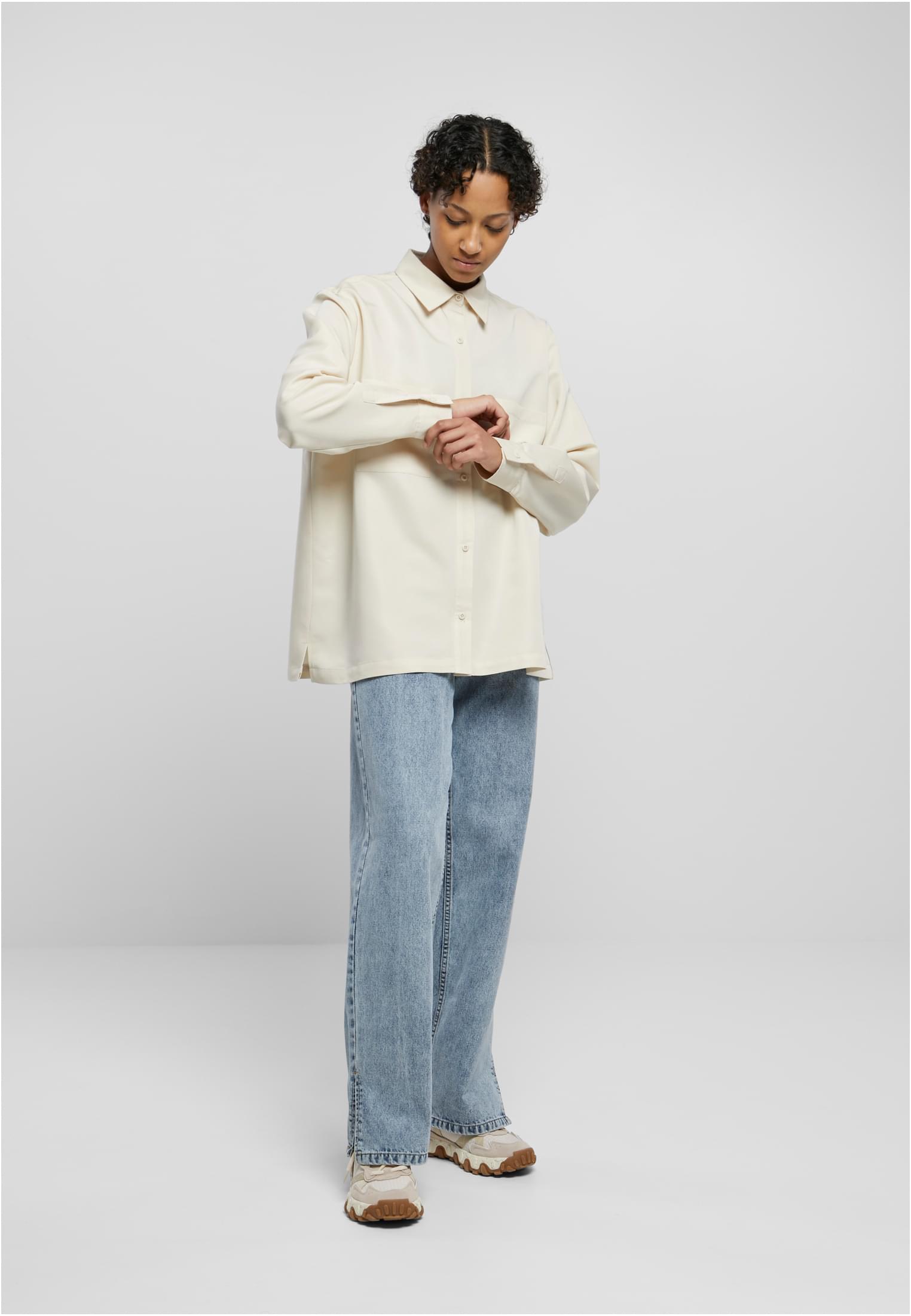 Ladies Oversized Twill Shirt sand 3XL - variant image 4