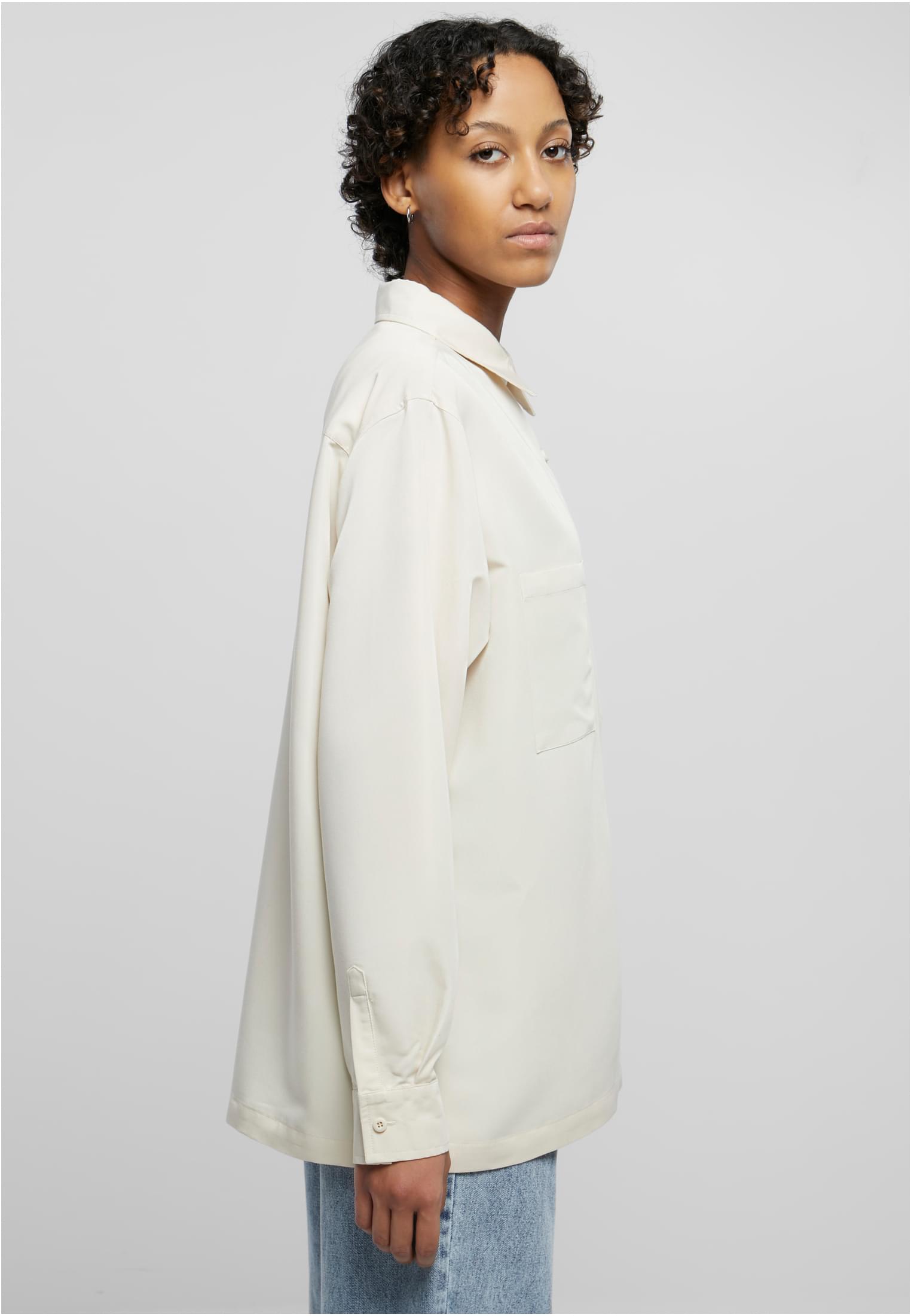 Ladies Oversized Twill Shirt sand 3XL - variant image 3