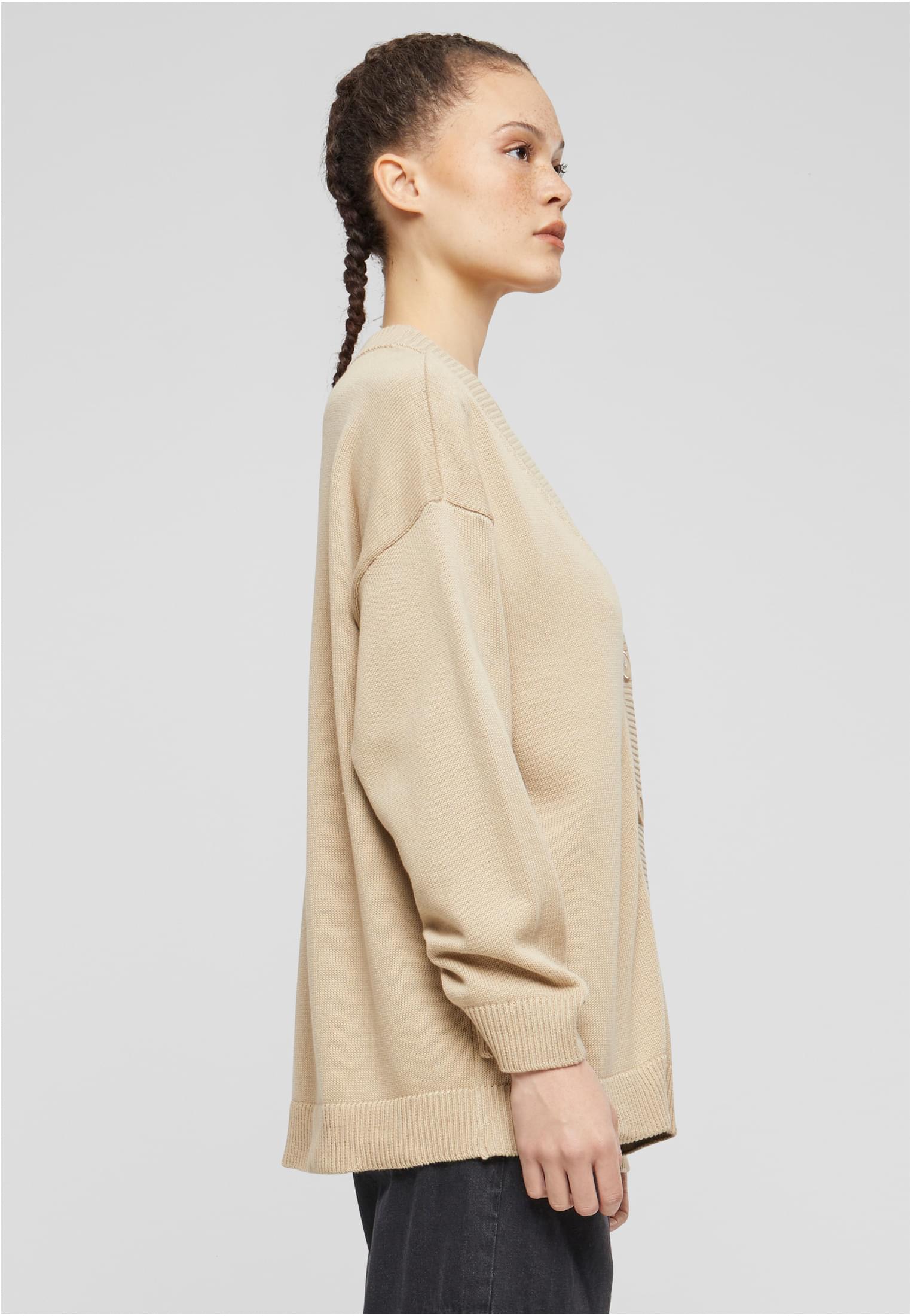 Ladies Big Oversized Cardigan wetsand 4XL - variant image 3