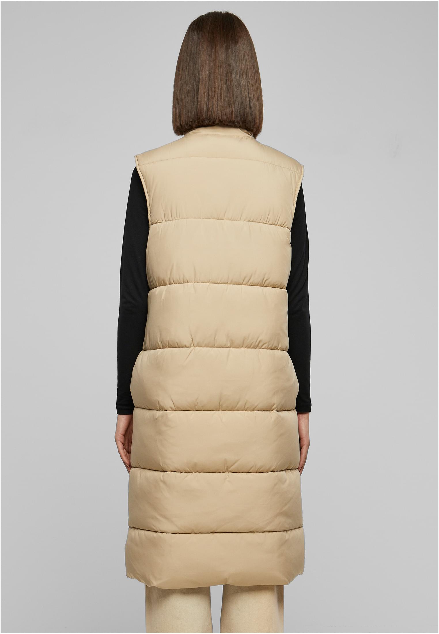 Ladies Long Puffer Vest wetsand 3XL - variant image 2