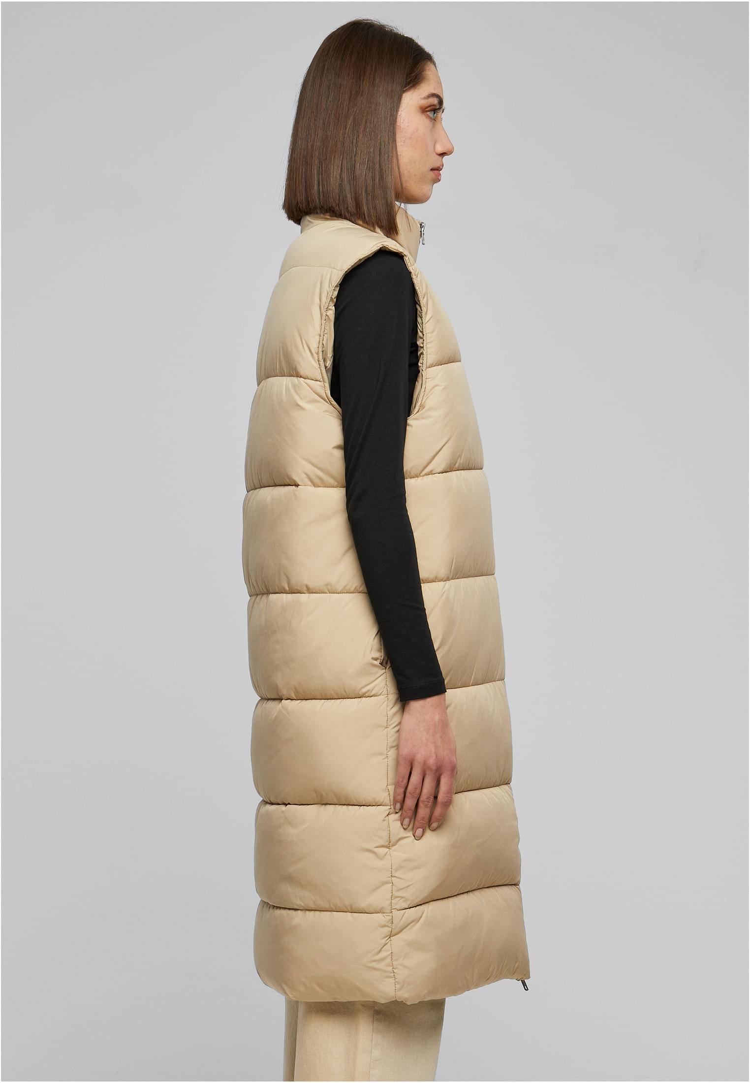 Ladies Long Puffer Vest wetsand 3XL - variant image 3