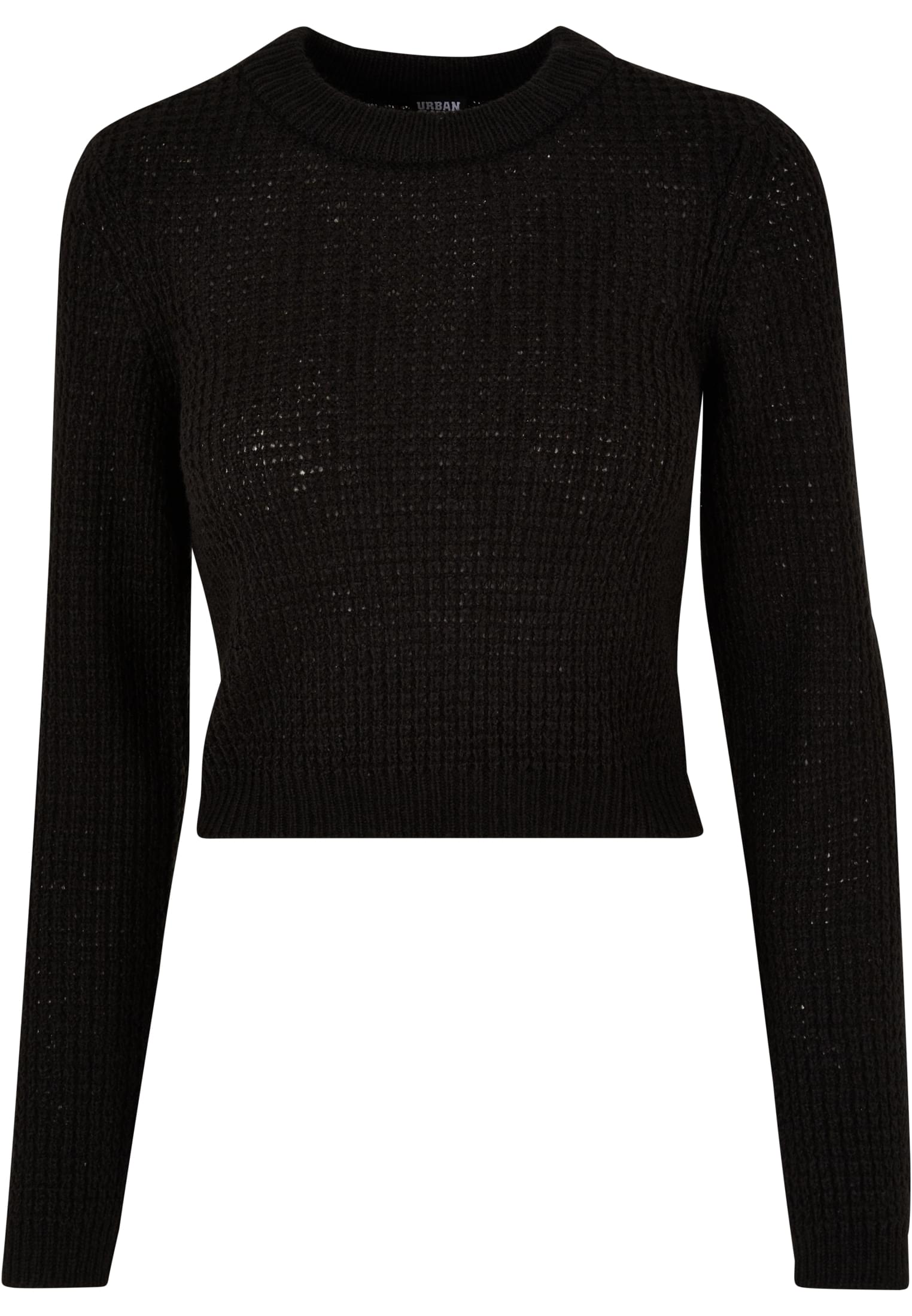Ladies Short Waffle Sweater black 3XL - variant image 5