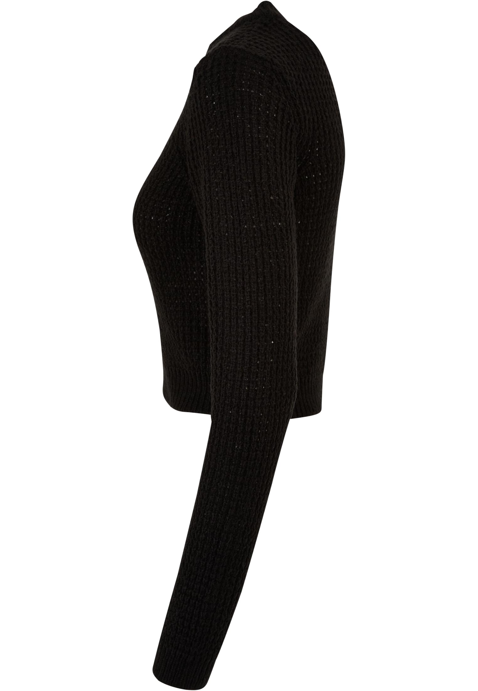 Ladies Short Waffle Sweater black 3XL - variant image 6