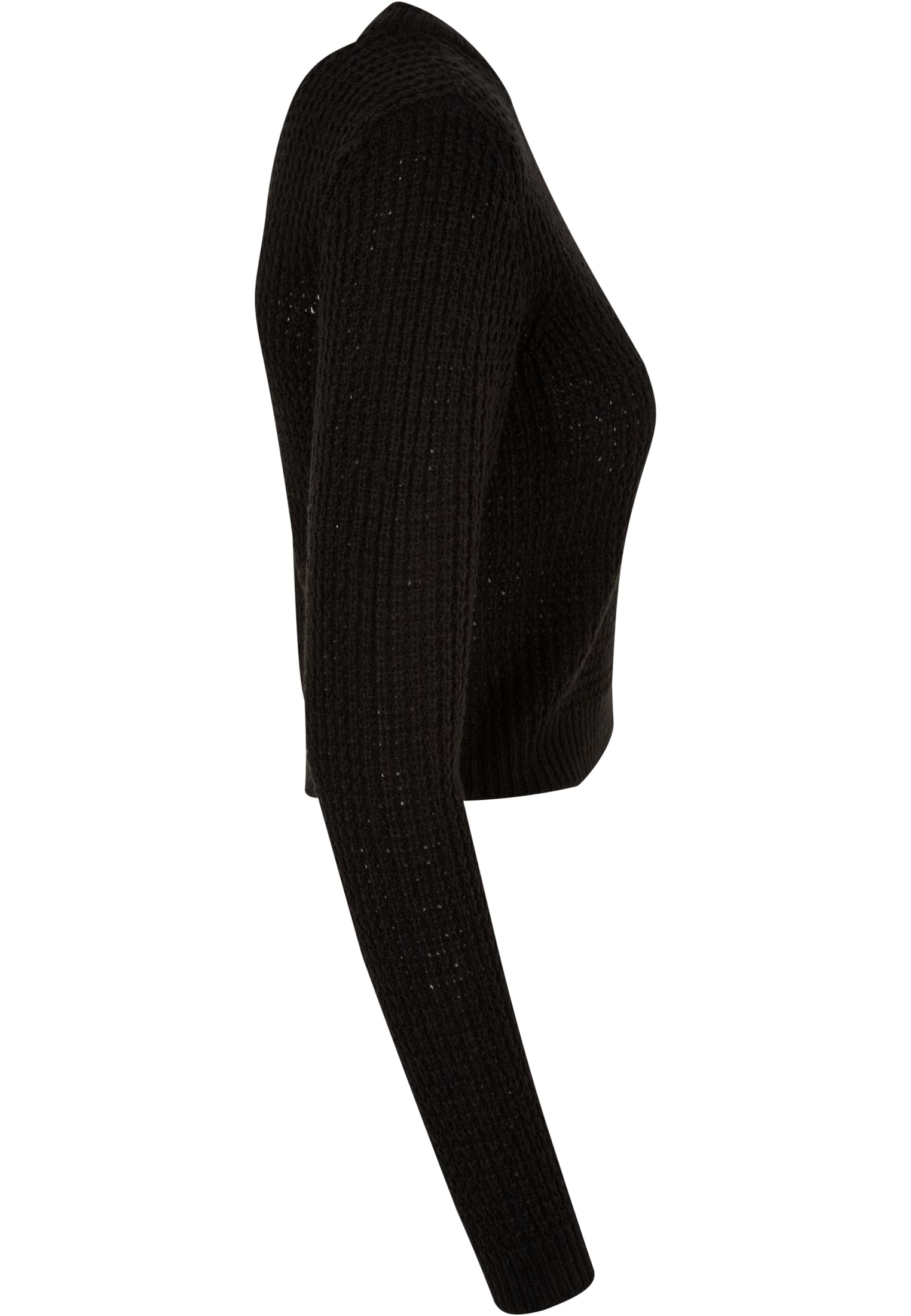 Ladies Short Waffle Sweater black 3XL - variant image 8