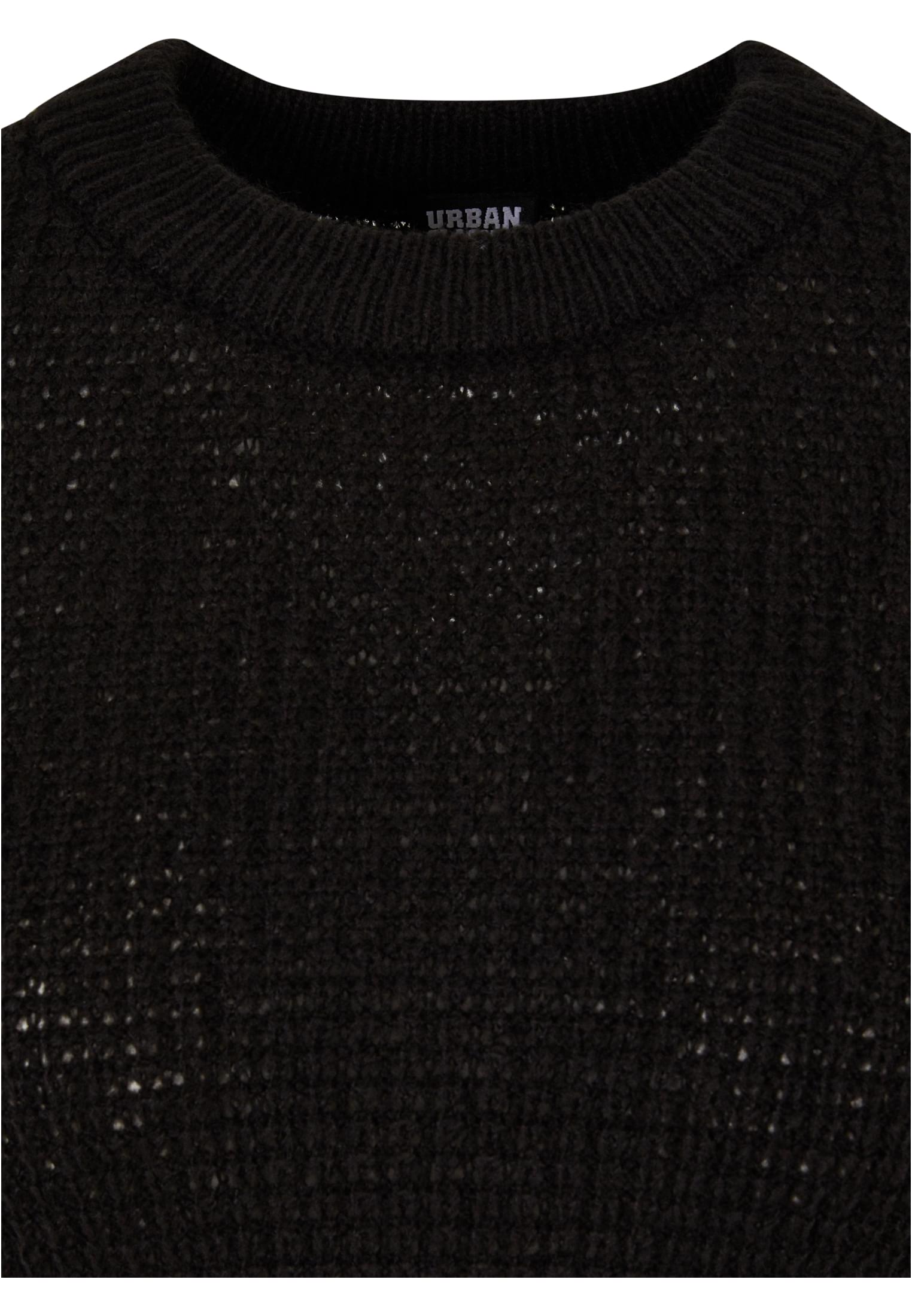 Ladies Short Waffle Sweater black 3XL - variant image 9