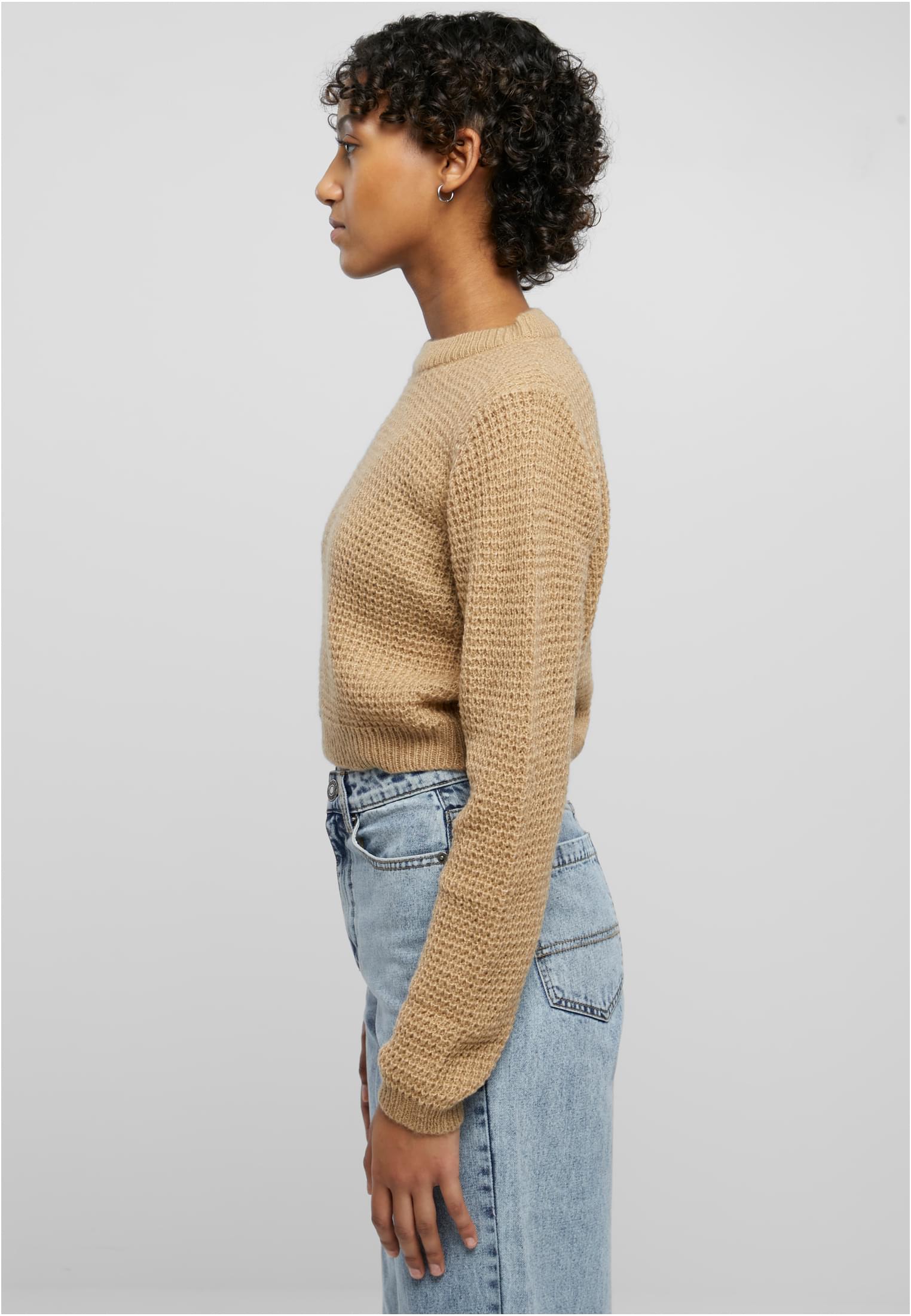 Ladies Short Waffle Sweater warmsand 3XL - variant image 1