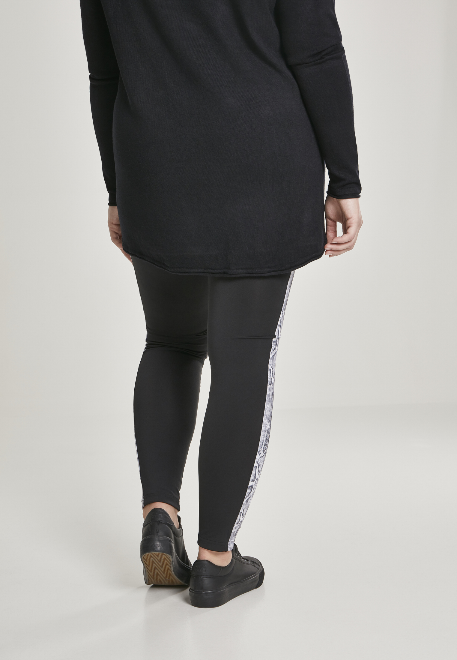 Ladies Side Striped Pattern Leggings blk/snake 3XL - variant image 3