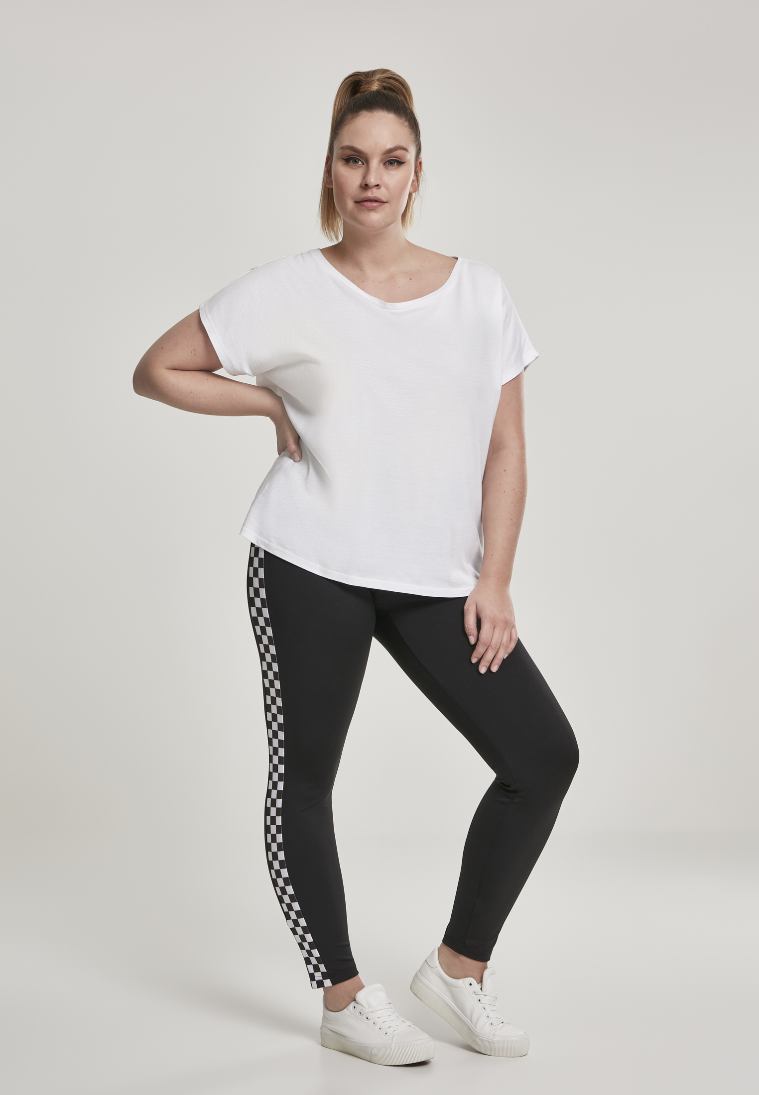 Ladies Side Check Leggings blk/chess 3XL - variant image 4