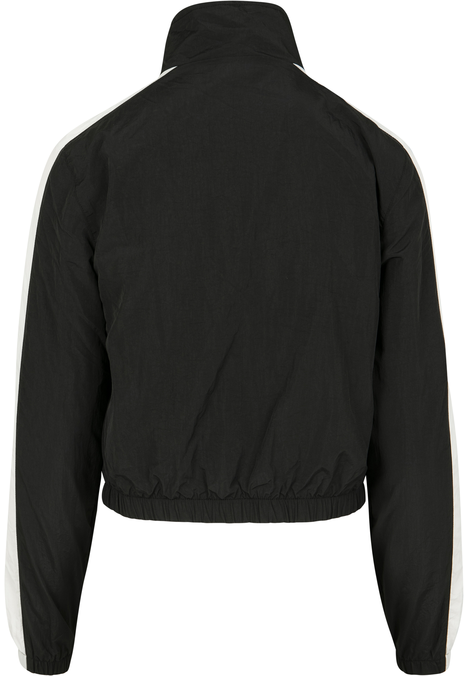 Ladies Short Striped Crinkle Track Jacket blk/wht L - variant image 11